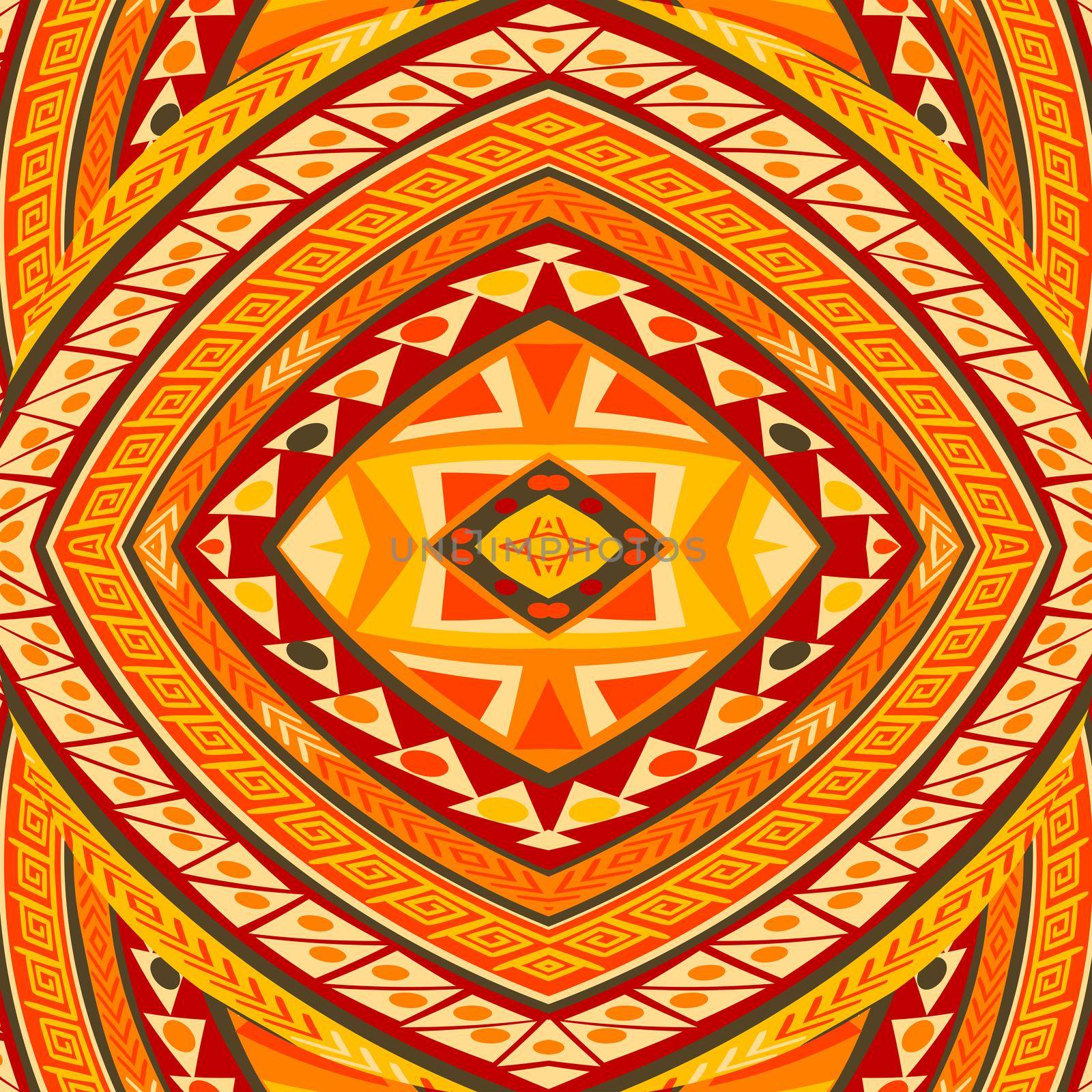 African pattern with ethnic symbols