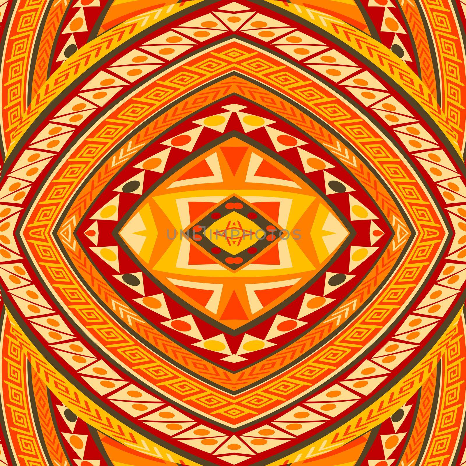African pattern with ethnic symbols