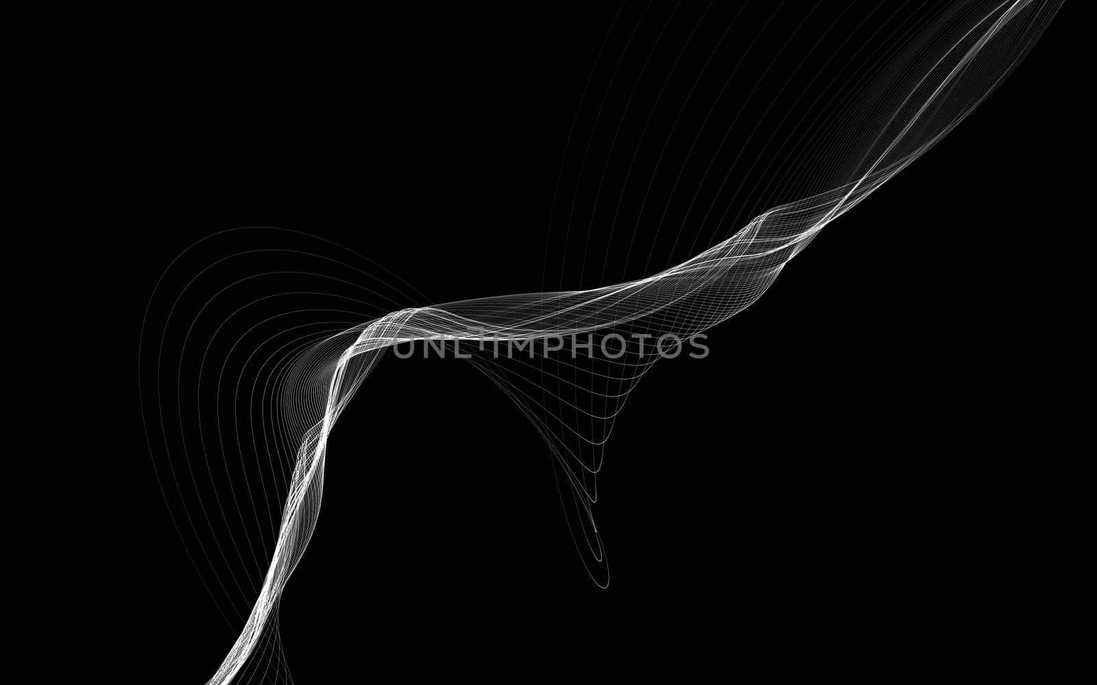 Dark abstract background with a glowing abstract waves by teerawit