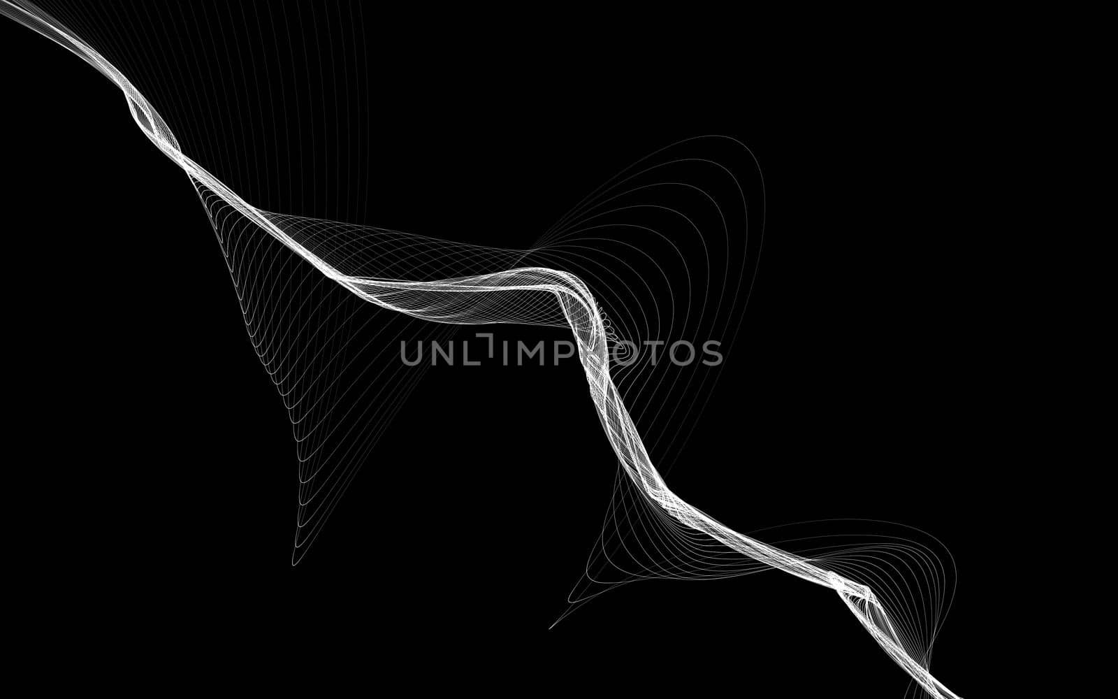 Dark abstract background with a glowing abstract waves, abstract background