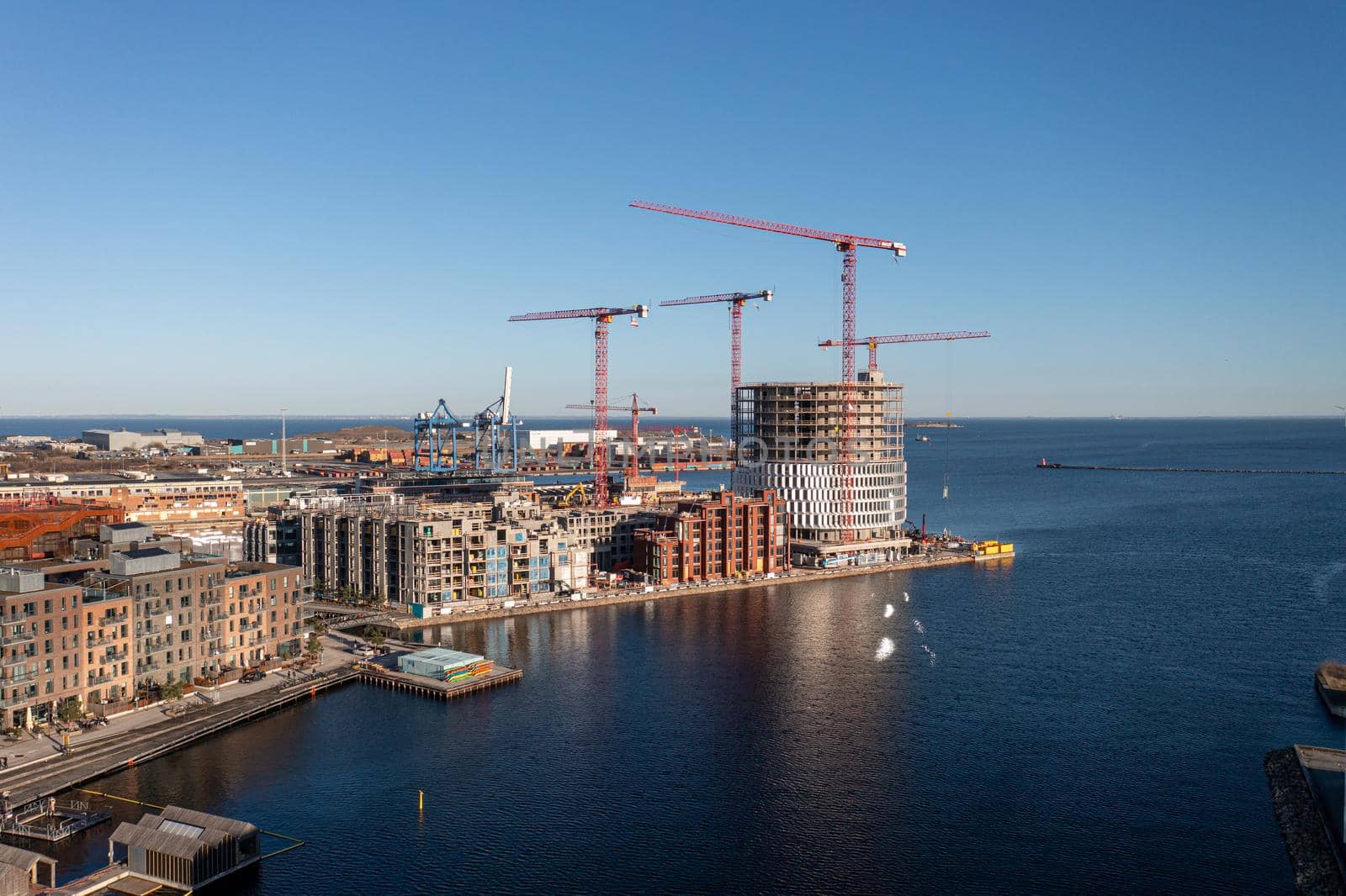 Tip of Redmolen Construction Site in Copenhagen, Denmark by oliverfoerstner