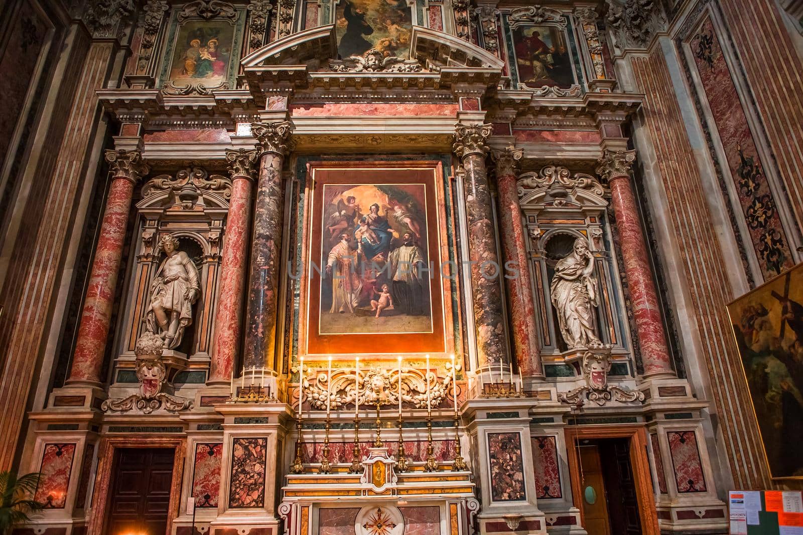 Barroco church of the Gesu Nuovo, Naples, Italy by photogolfer