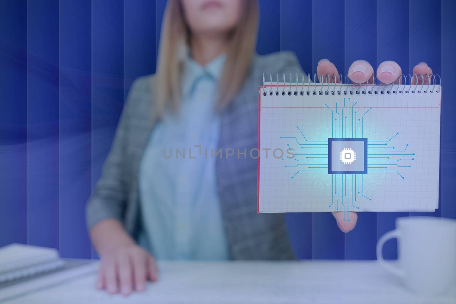 Lady Pressing Screen Of Mobile Phone Showing The Futuristic Technology. Palm Tapping Cell Phone Inside Room Presenting Modern Automation. by nialowwa