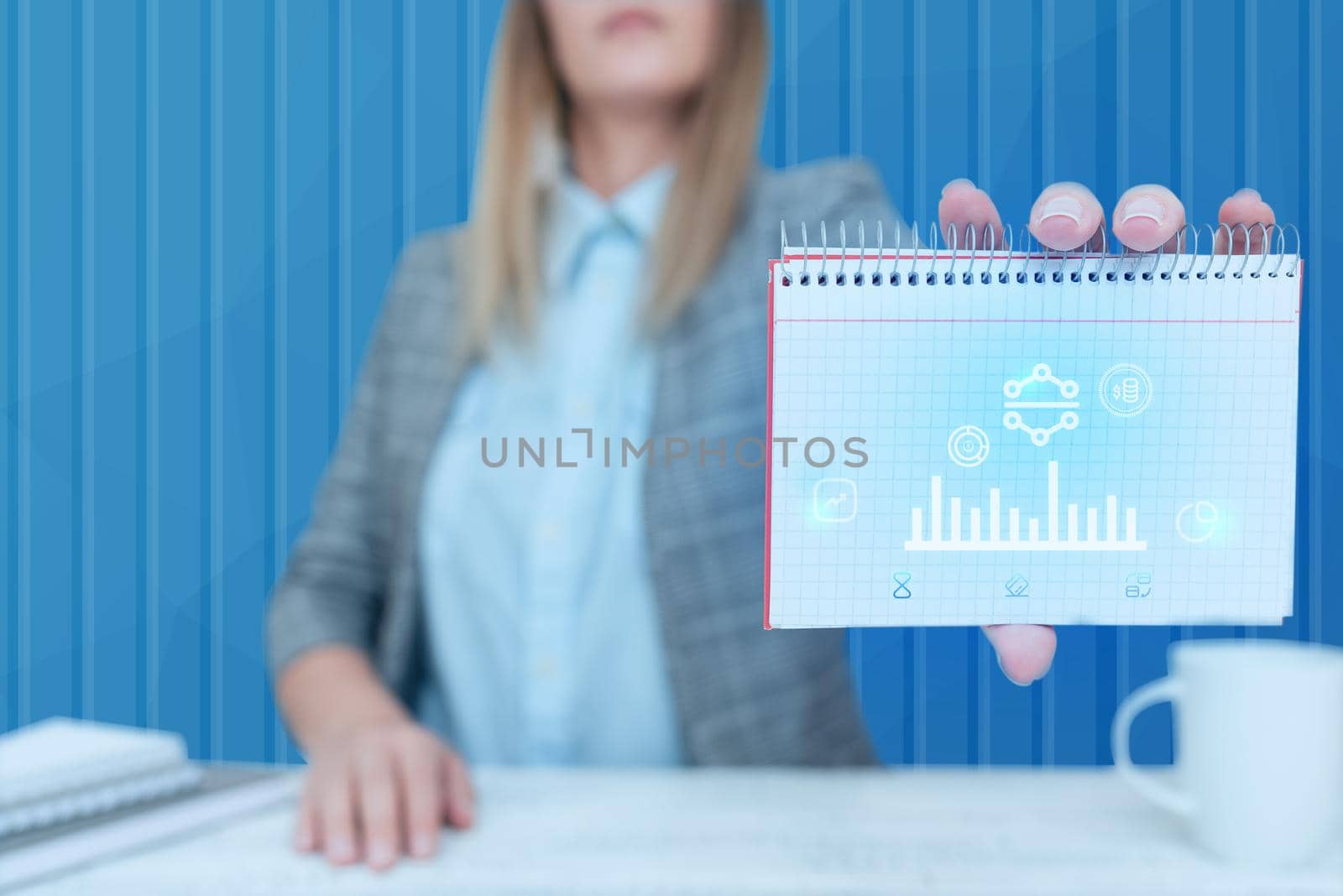 Lady Pressing Screen Of Mobile Phone Showing The Futuristic Technology