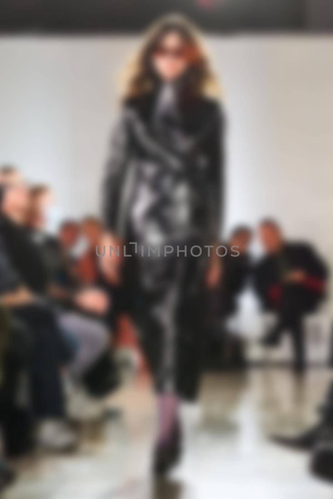 Fashion runway out of focus. The blur background.