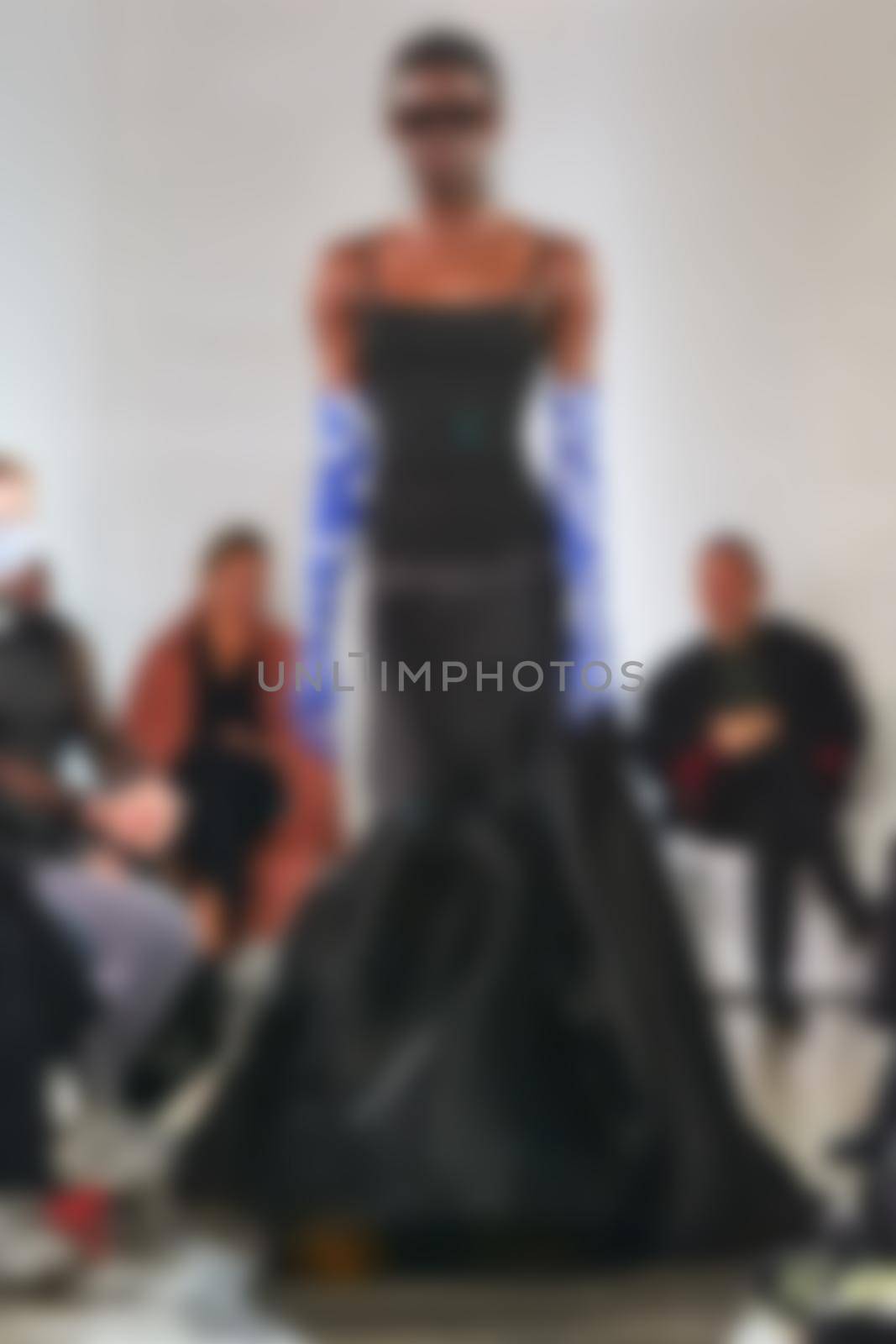 Fashion runway out of focus. The blur background.