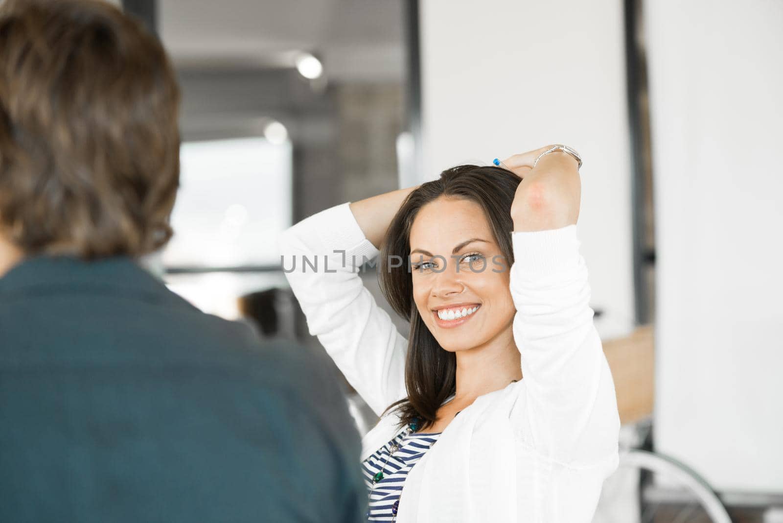 Smiling brunette woman by adam121