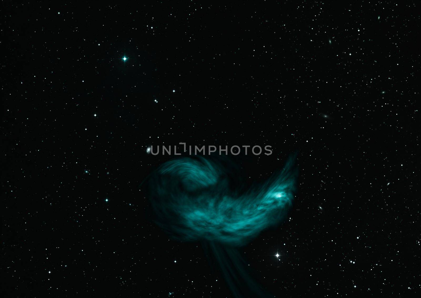 Small part of an infinite star field. 3D rendering by richter1910