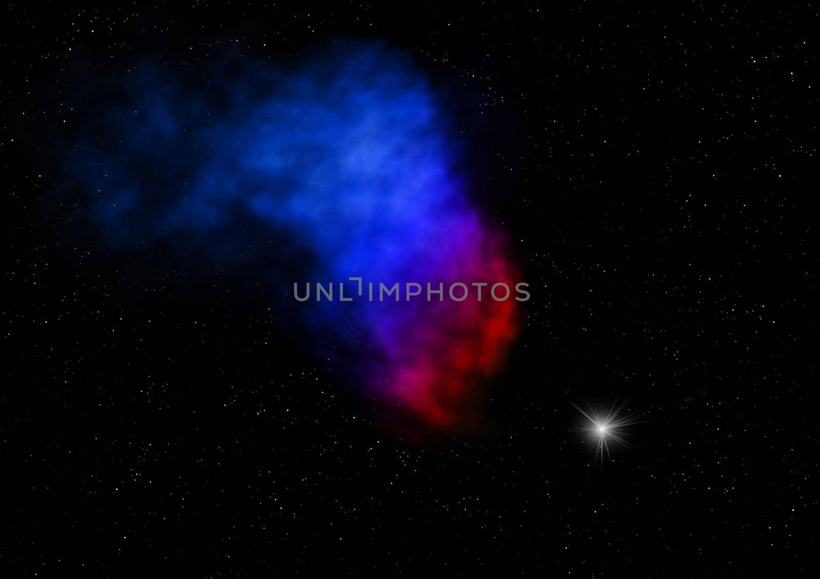 Star field in space a nebulae and a gas congestion. Elements of this image furnished by NASA . 3D rendering