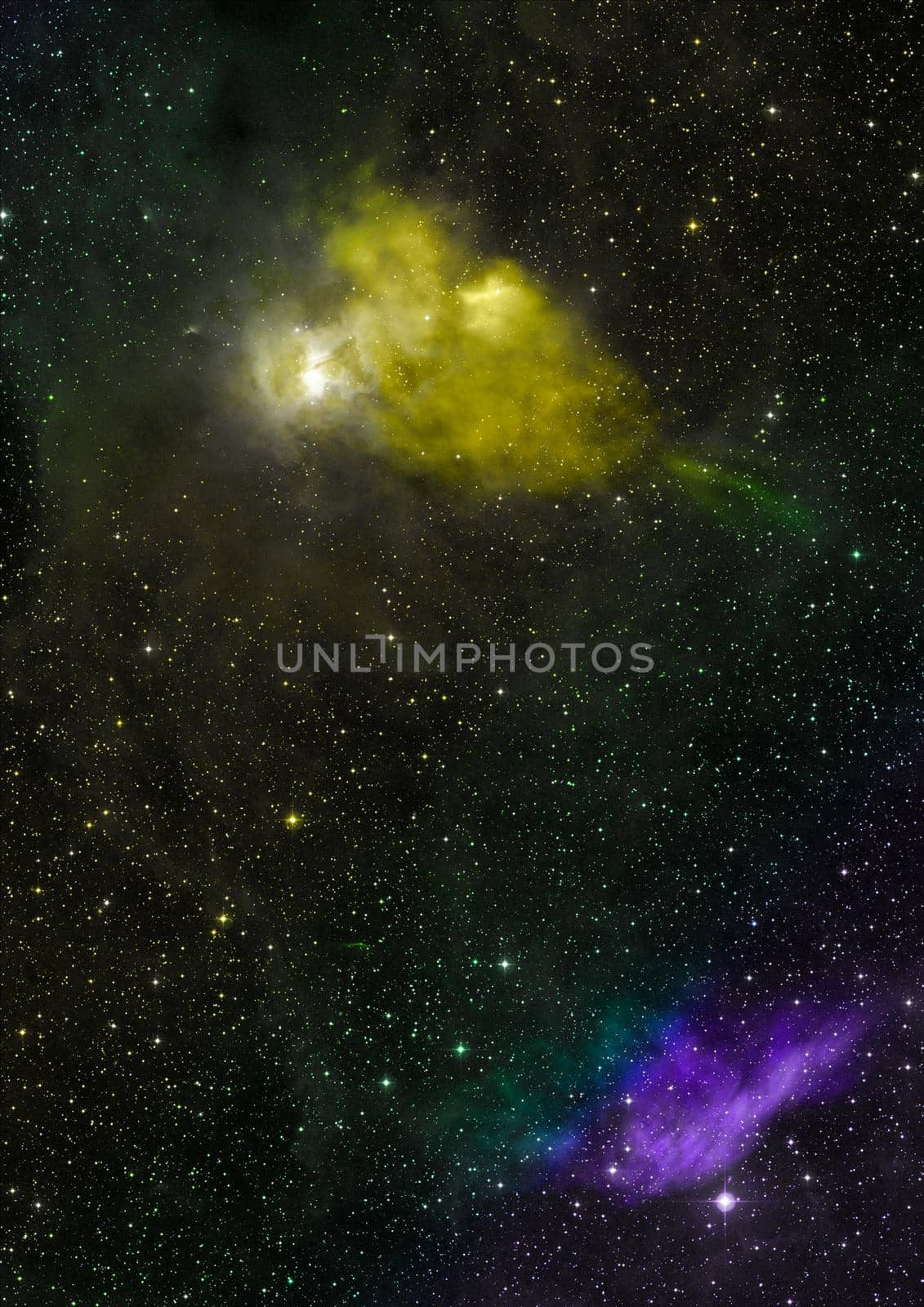 Star field in space a nebulae and a gas congestion. Elements of this image furnished by NASA . 3D rendering