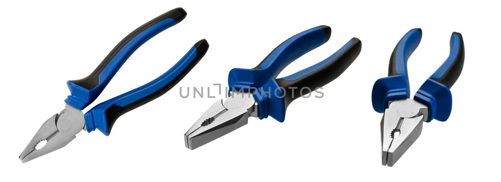Pliers in different angles on a white background by butenkow