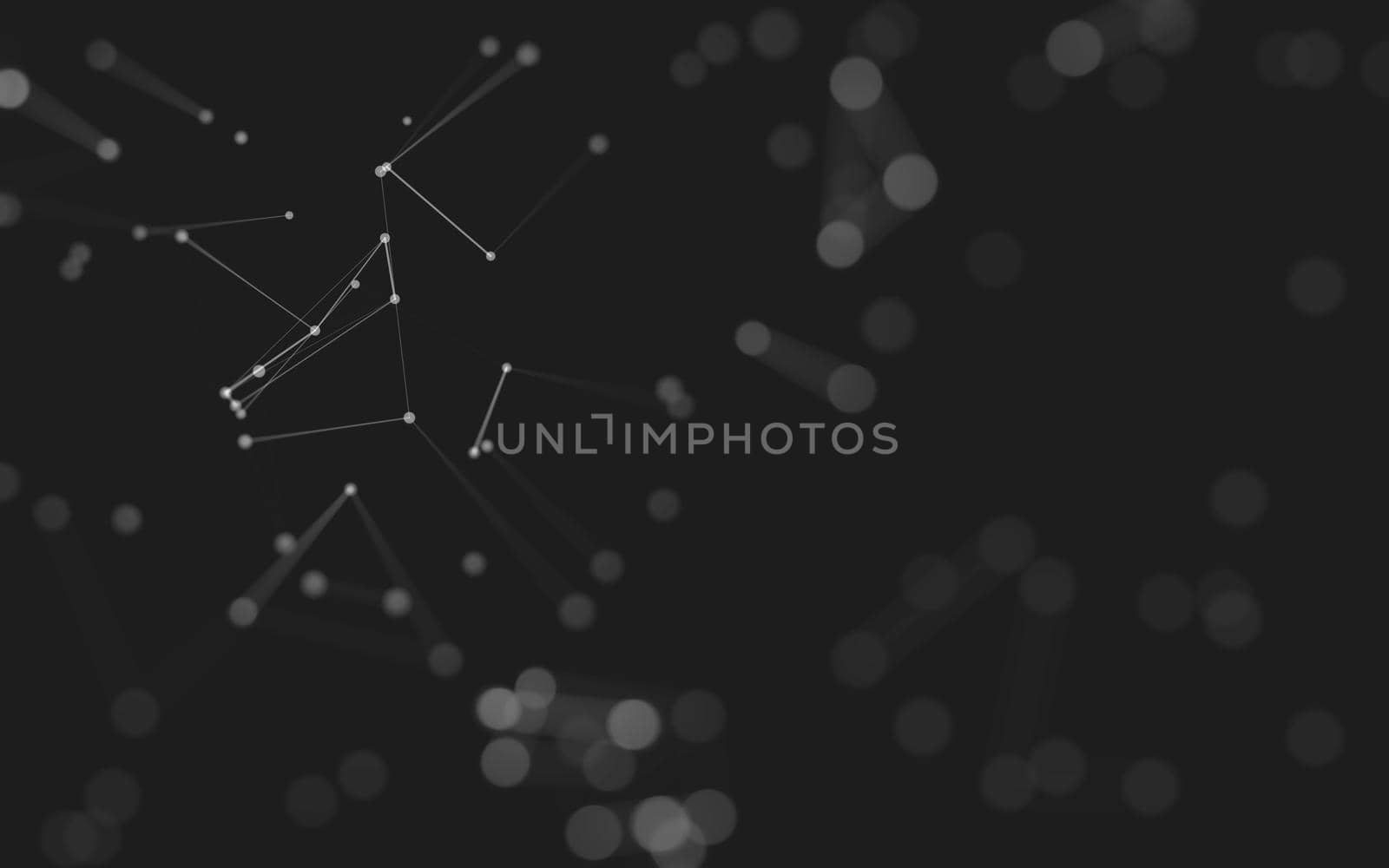 Abstract background. Molecules technology with polygonal shapes, connecting dots and lines. Connection structure. Big data visualization. 