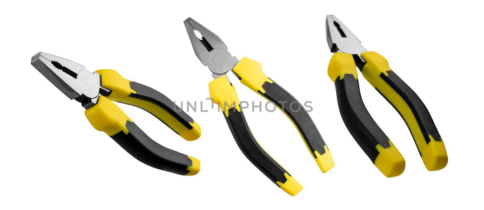 Pliers in different angles on a white background by butenkow