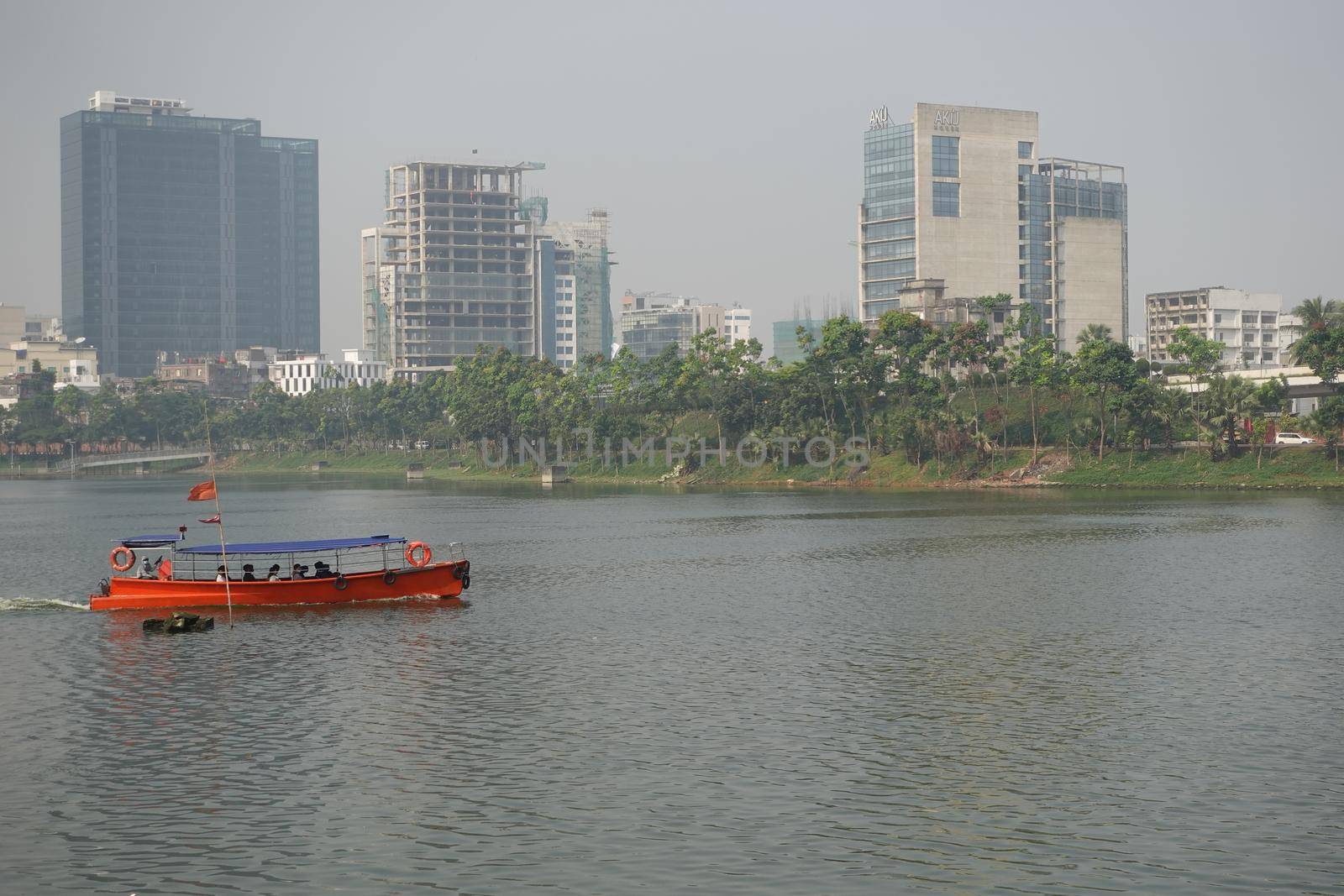 financial and residential buildings in dhaka city in bangladesh,