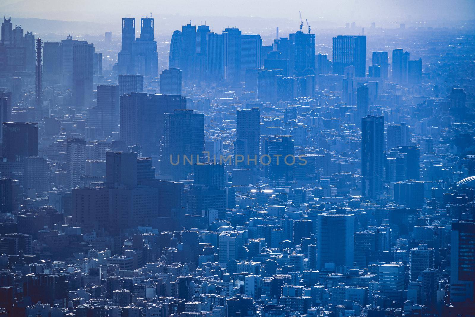 Shinjuku Fukutoshin and twilight images. Shooting Location: Shinjuku-ku, Tokyo