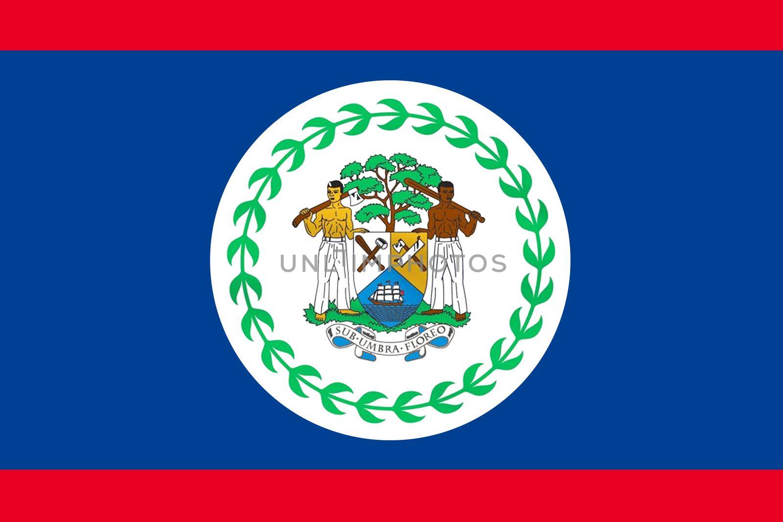 A Belize flag background illustration large file red blue stripes