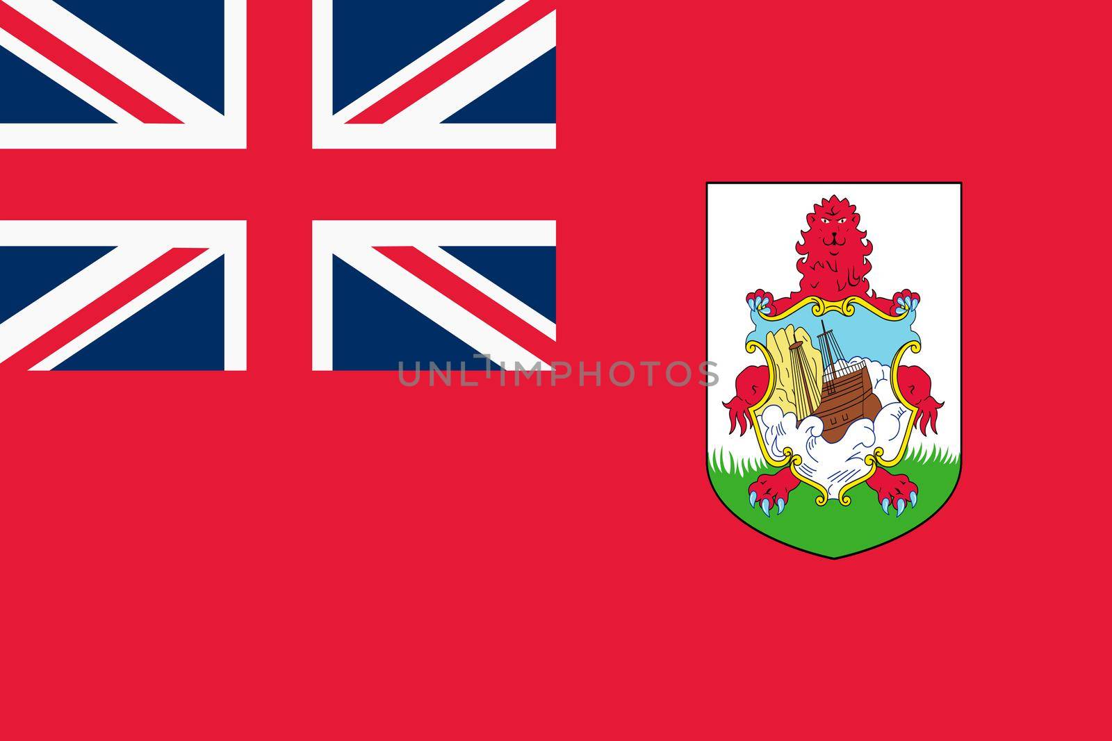 A Bermuda flag background illustration red ensign coat of arms
