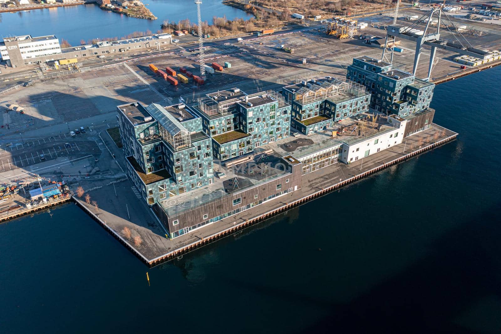 Drone view of Copenhagen International School by oliverfoerstner