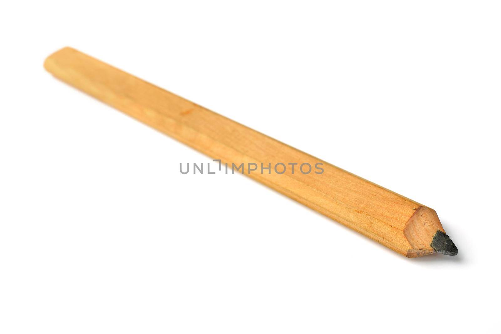 Carpenter's Pencil Isolated on a White Background by markvandam