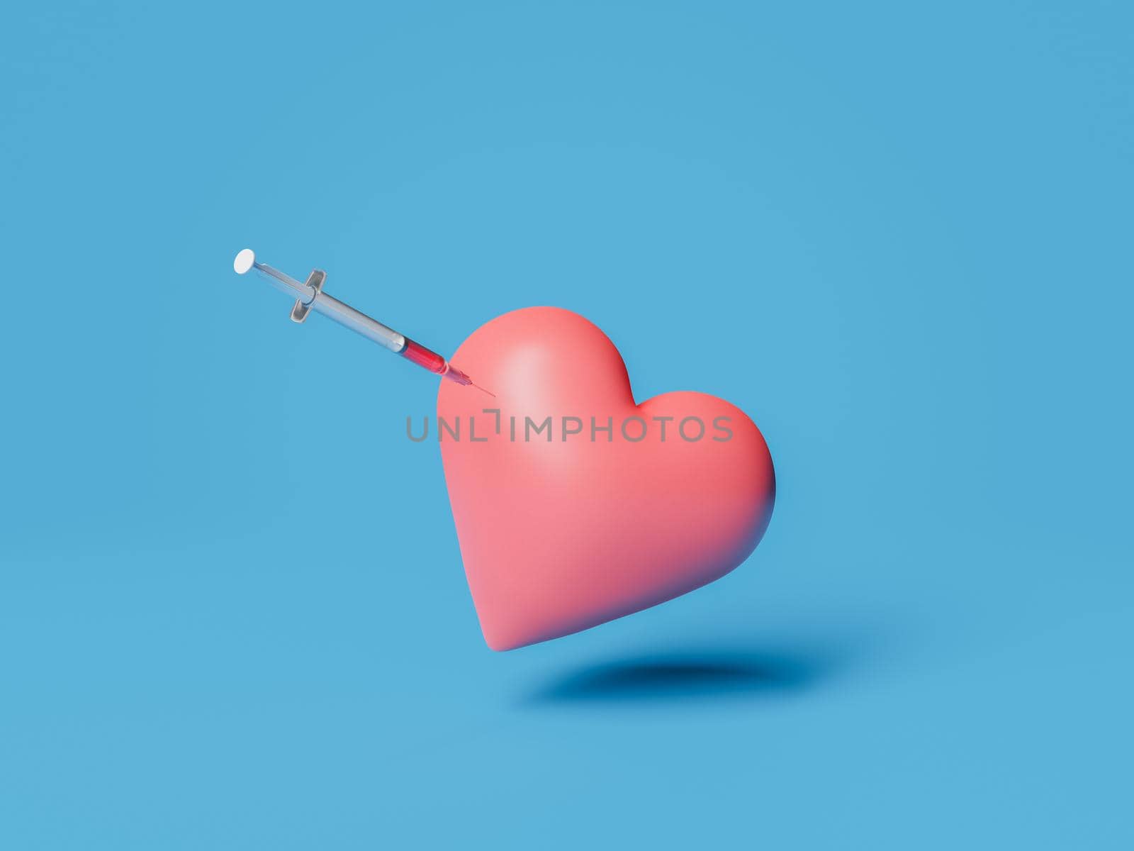 heart with syringe stuck in it by asolano