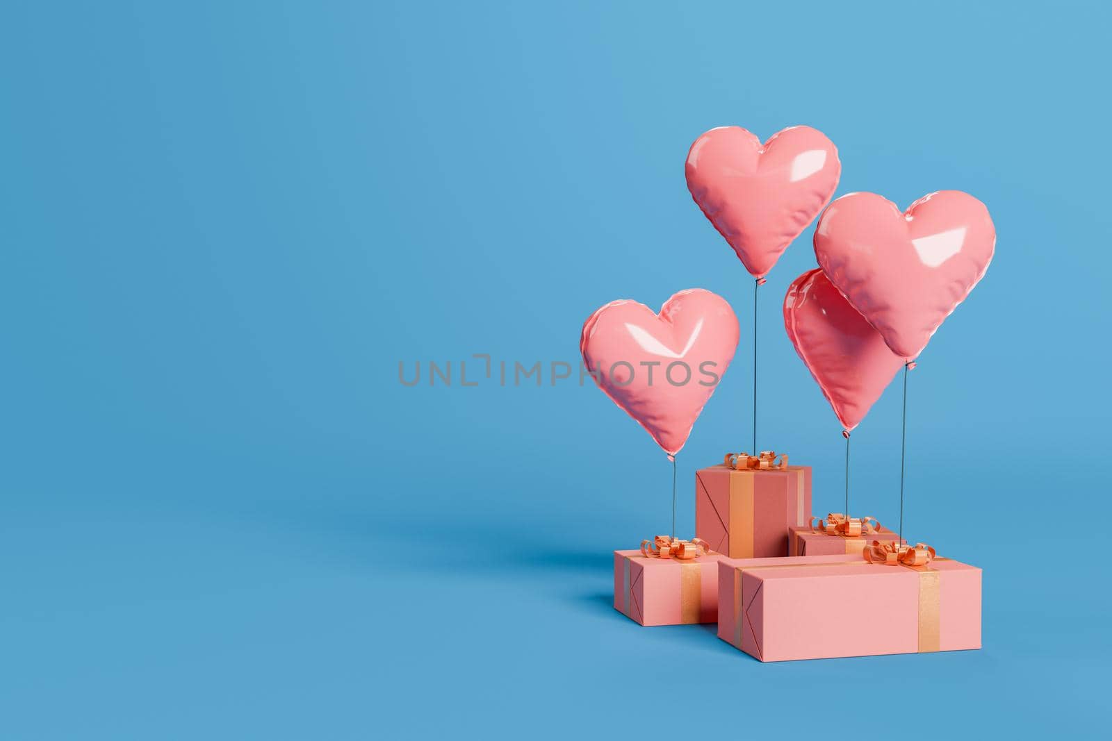 gift boxes with heart balloons on top by asolano