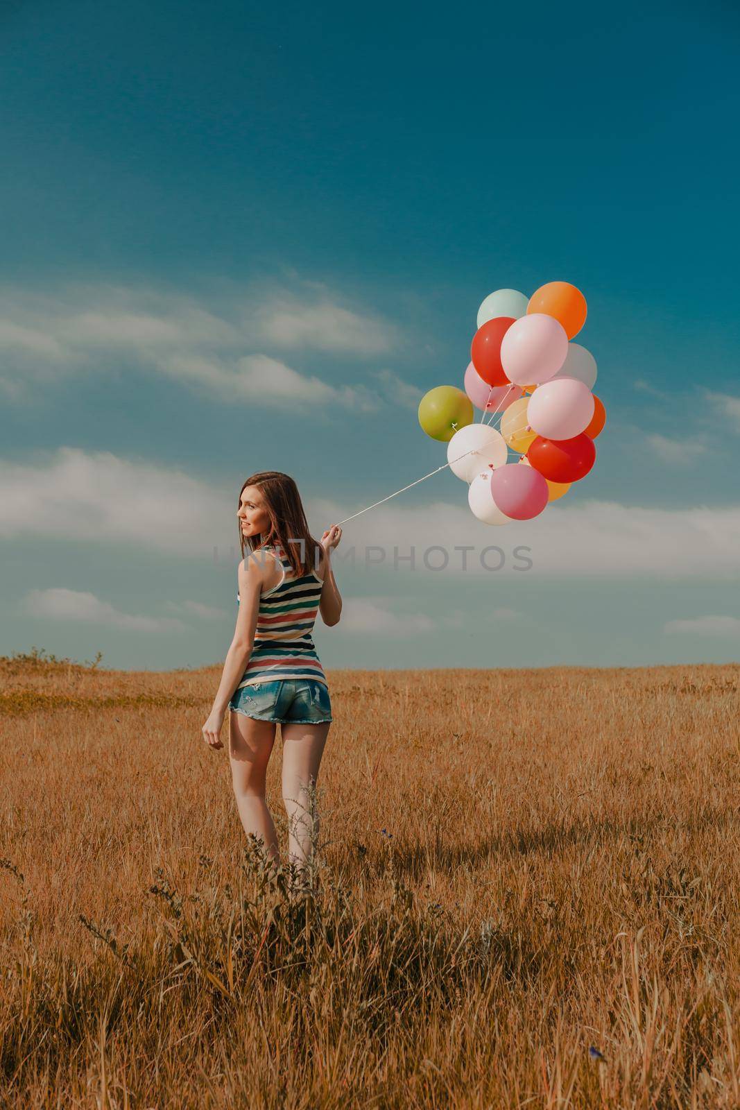 Girl with Ballons by Iko