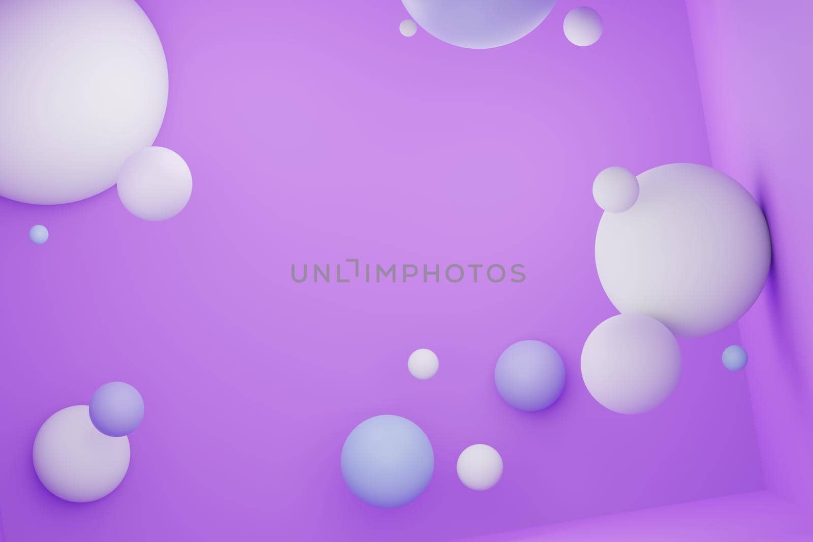 3d render of pastel ball, soaps bubbles, blobs that floating on the air isolated on pastel background. Abstract scene. by tanatpon13p