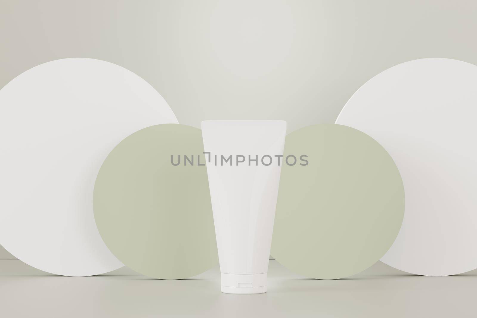 3d render of blank cosmetics skincare product or packaging for mock up. Beauty soap and spa concept. Lotion oil moisture for skin health. Premium and luxury design for branding.