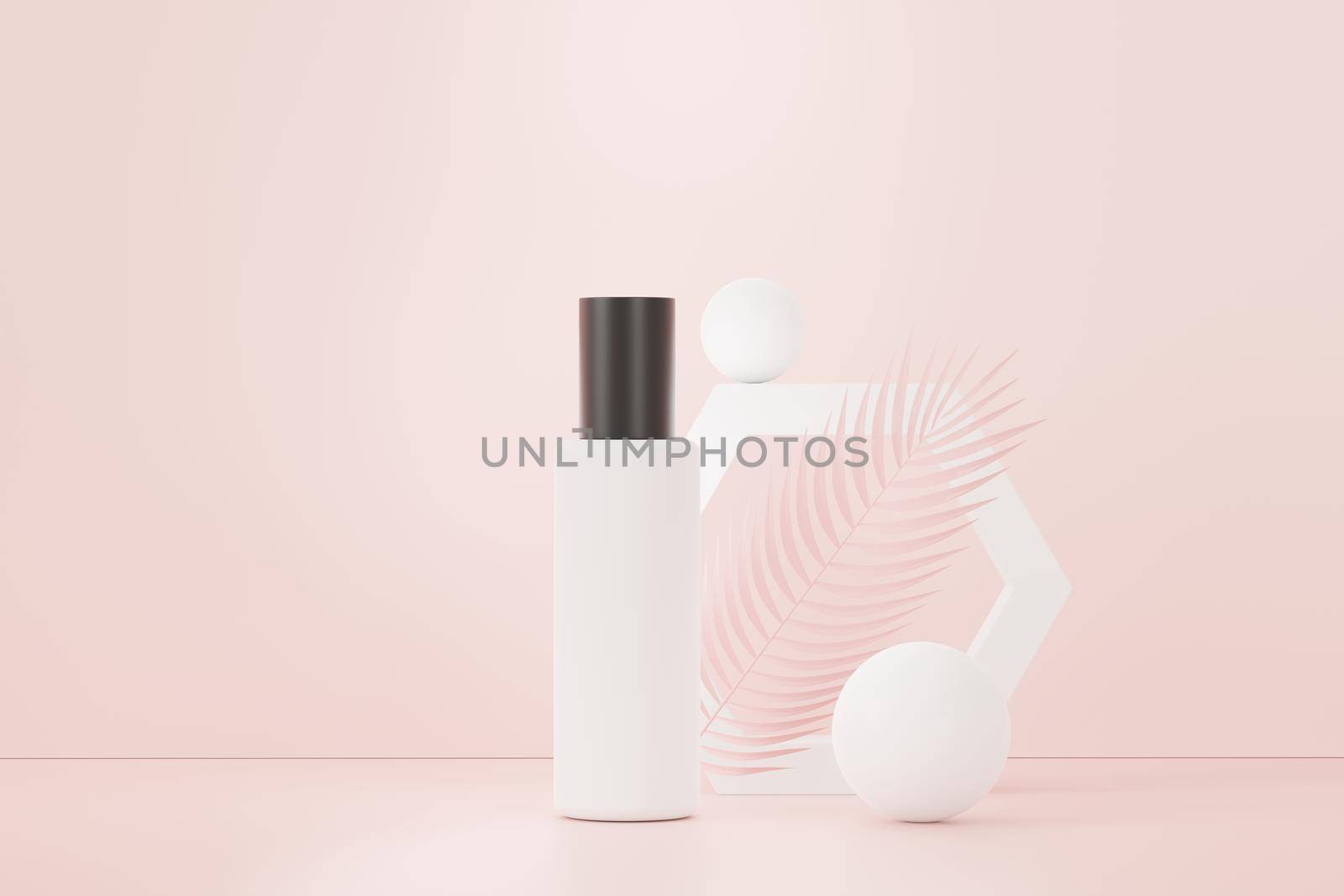 3d render of blank cosmetics skincare product or packaging for mock up. Beauty soap and spa concept. Lotion oil moisture for skin health. Premium and luxury design for branding. by tanatpon13p