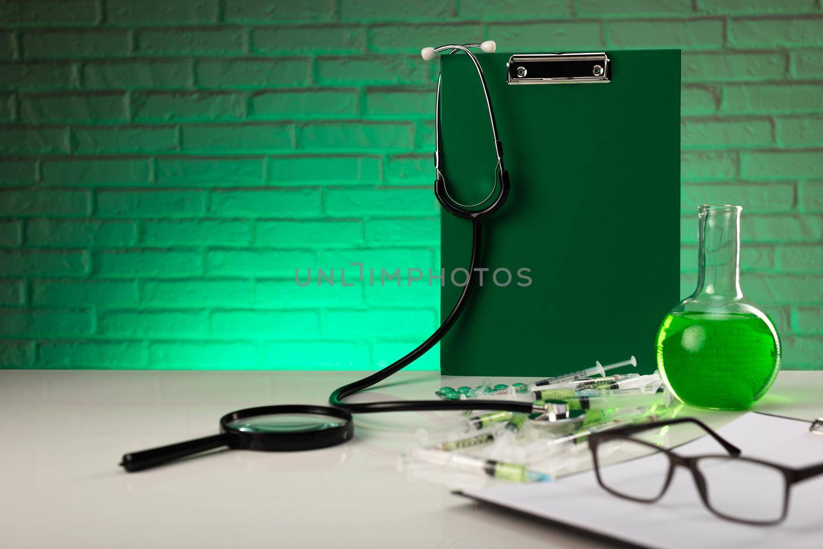 the doctor's medical instruments are on the table by Rotozey