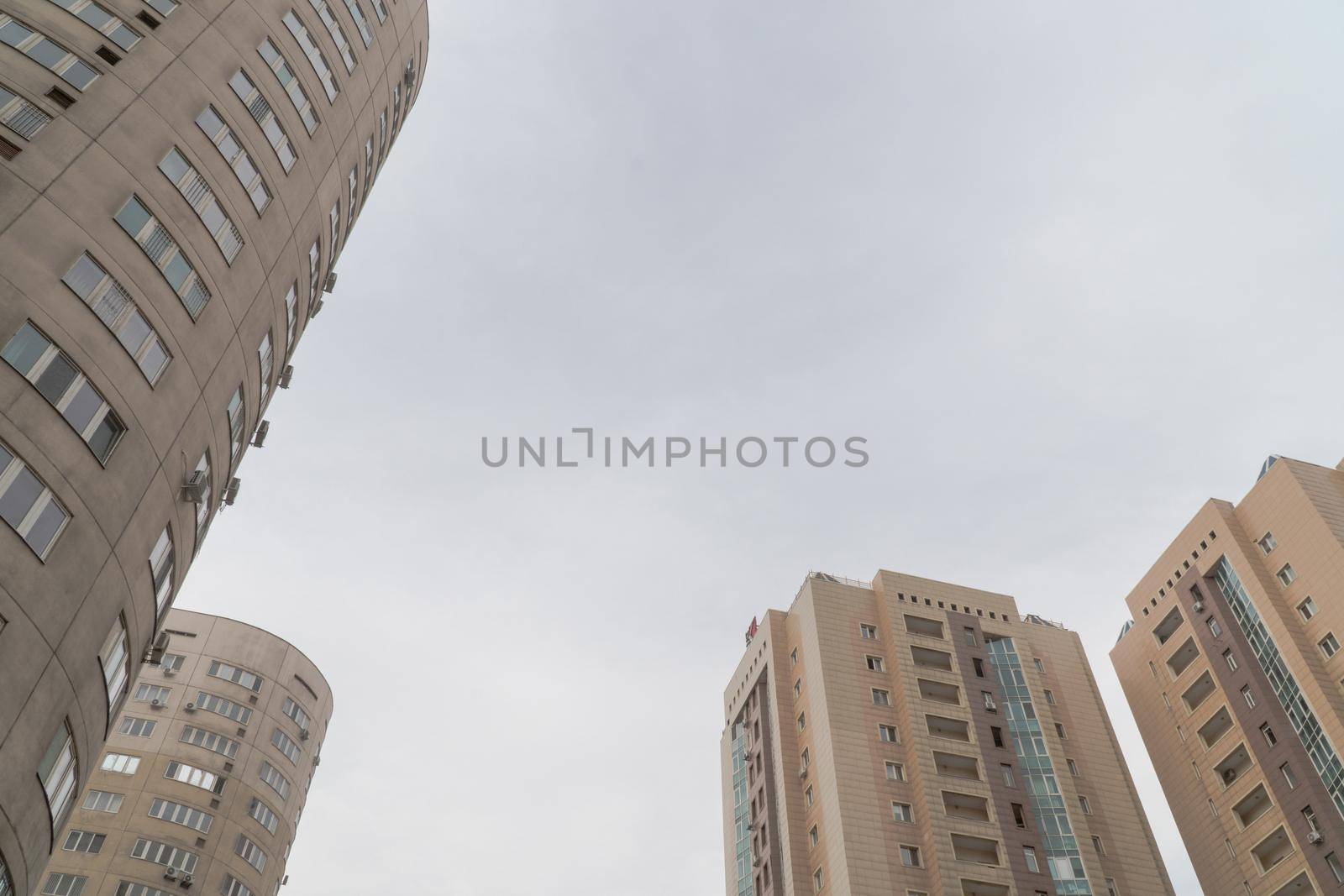 Multi storey residential complex against the sky. Urban architecture