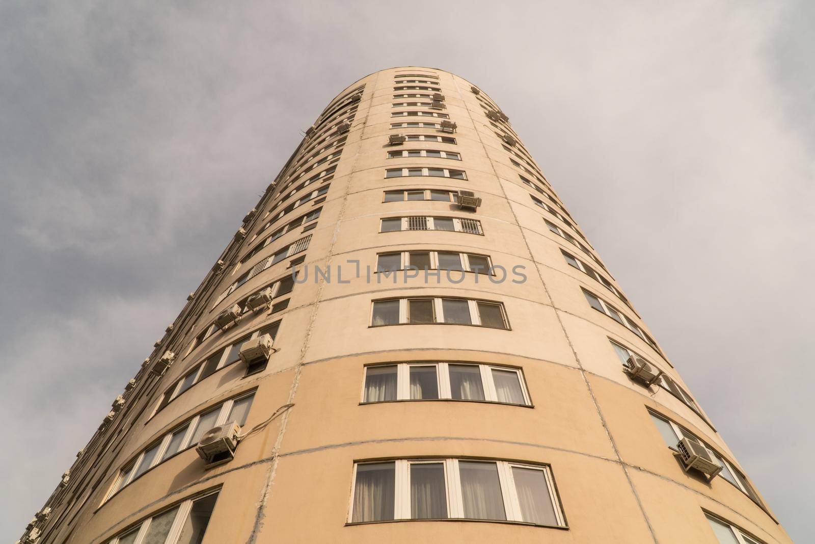 Multi storey residential complex against the sky. Urban architecture