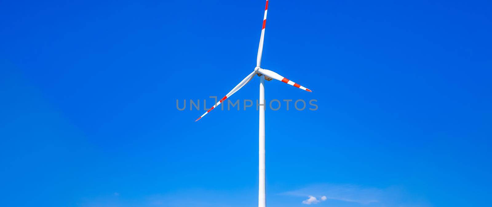 wind power plant for the production of electricity. copy space. banner by Edophoto