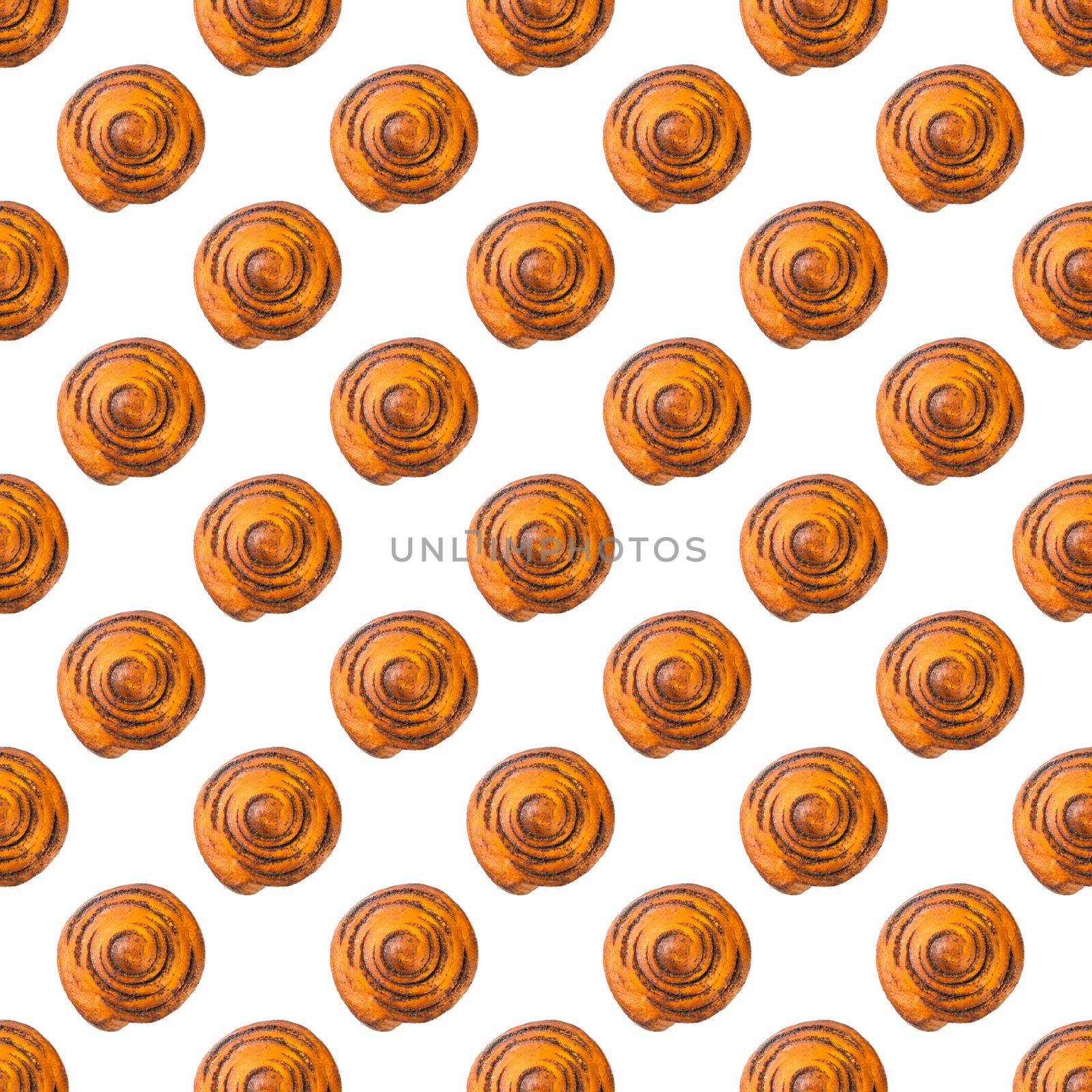 seamless pattern of a muffin on a white background by roman112007