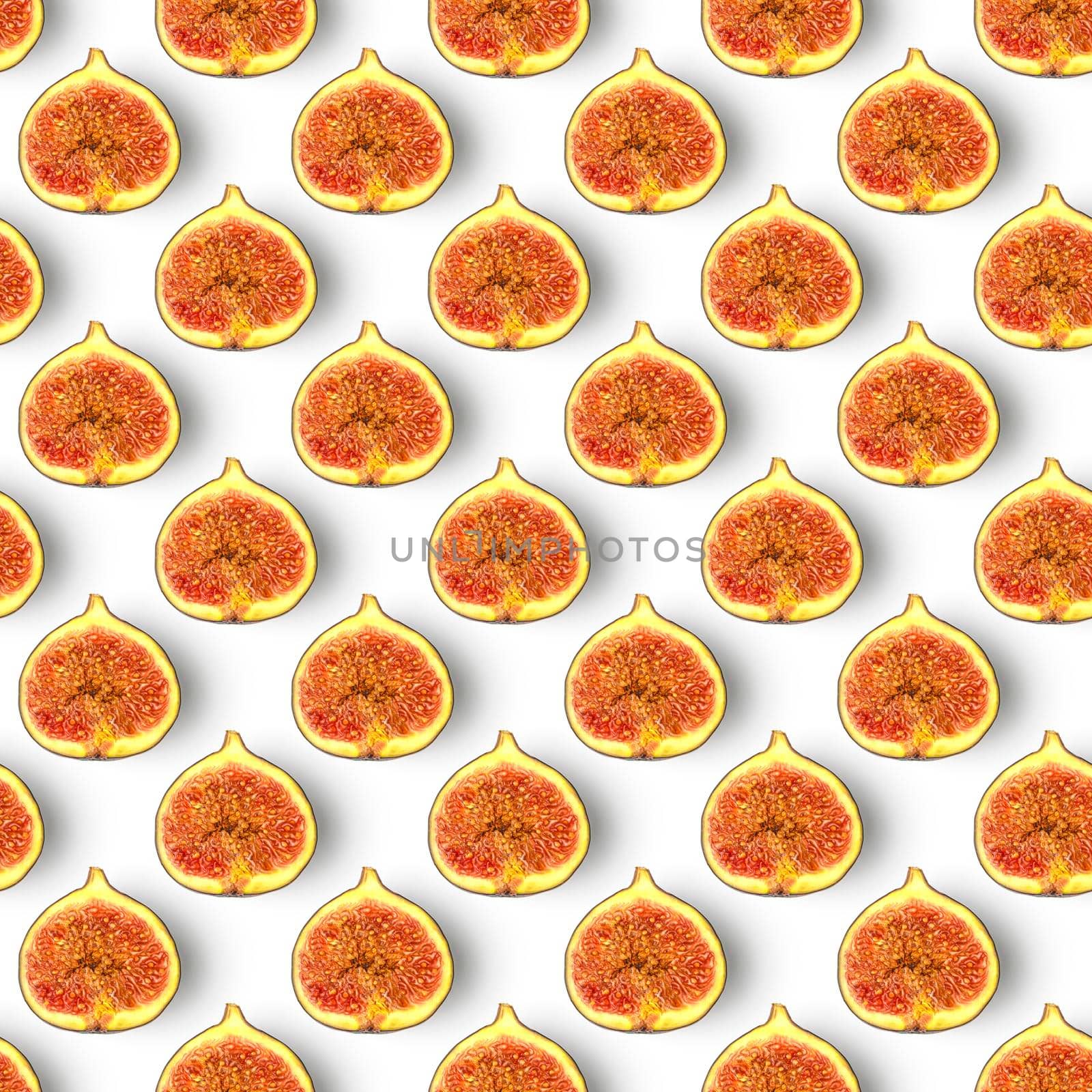 seamless fig pattern on a white background by roman112007