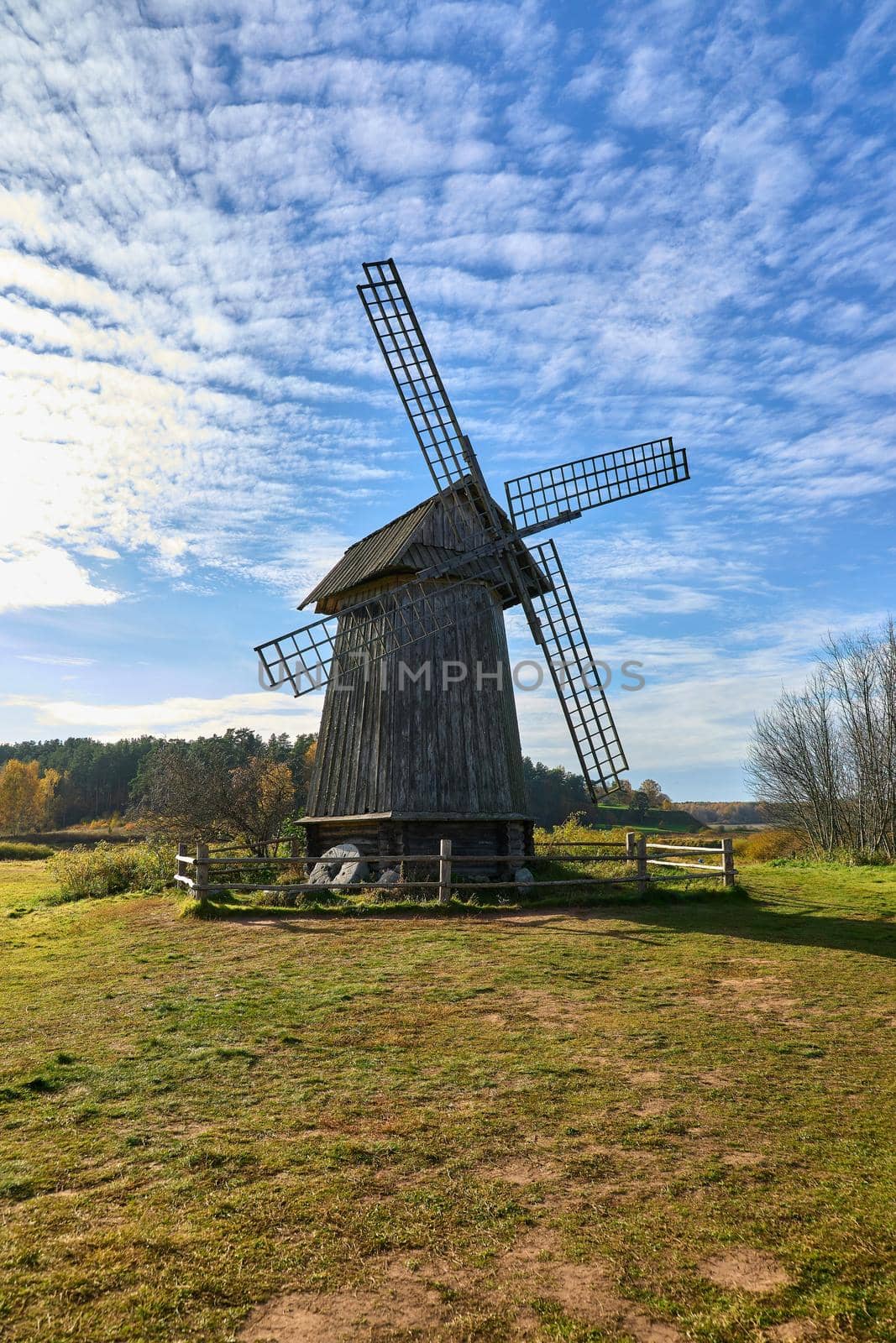 Awesome windmill standing in the field. High quality by diczman