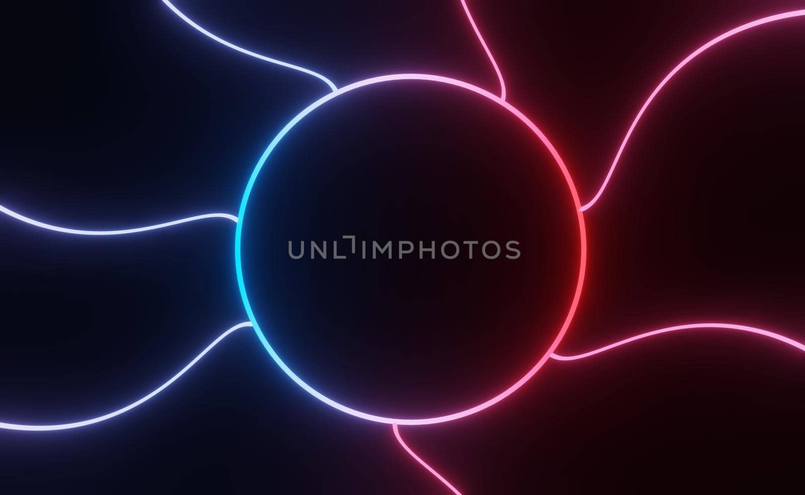 3d render of RGB neon light on darkness background. Abstract Laser lines show at night. Ultraviolet spectrum beam scene  by tanatpon13p