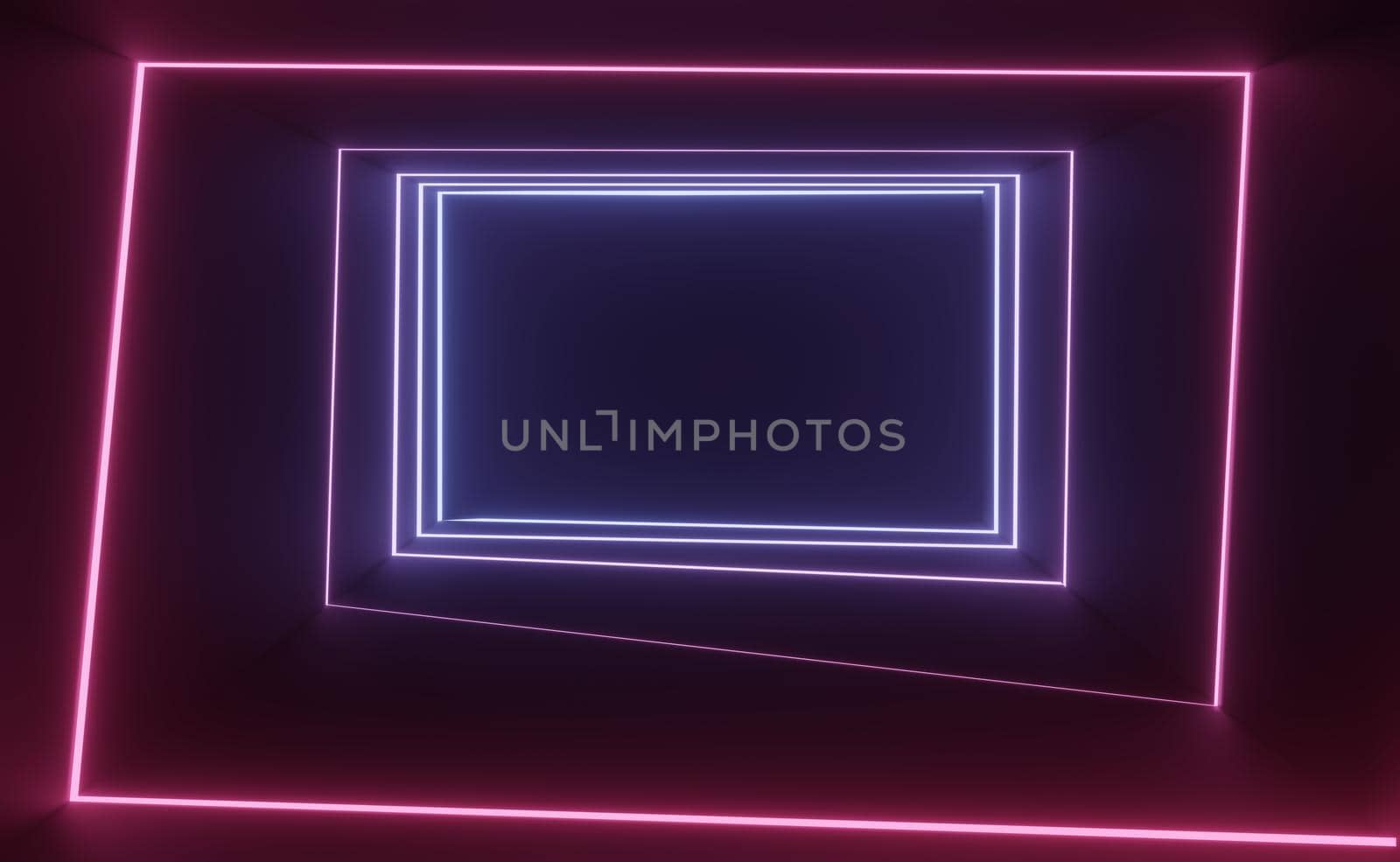 3d render of RGB neon light on darkness background. Abstract Laser lines show at night. Ultraviolet spectrum beam scene  by tanatpon13p