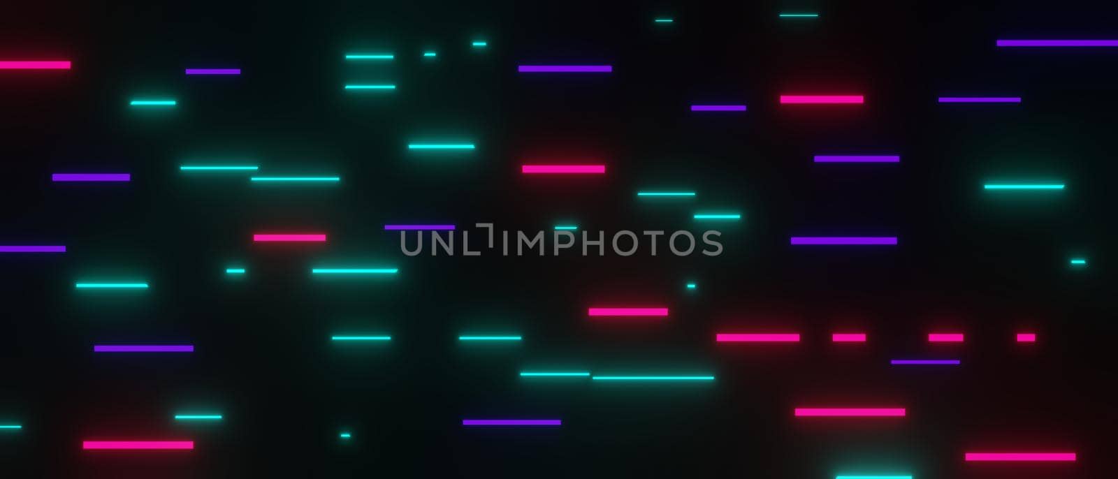 3d render of RGB neon light on darkness background. Abstract Laser lines show at night. Ultraviolet spectrum beam scene  by tanatpon13p