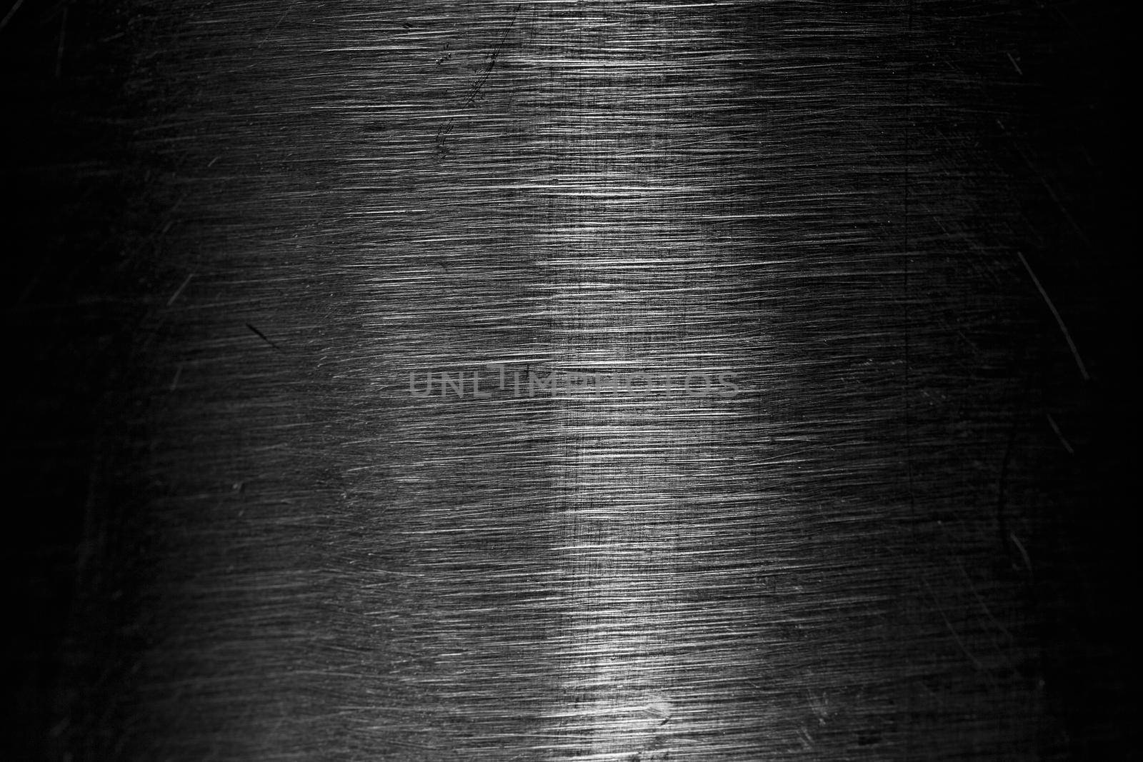 Macro view of silver scratches, metal texture, background