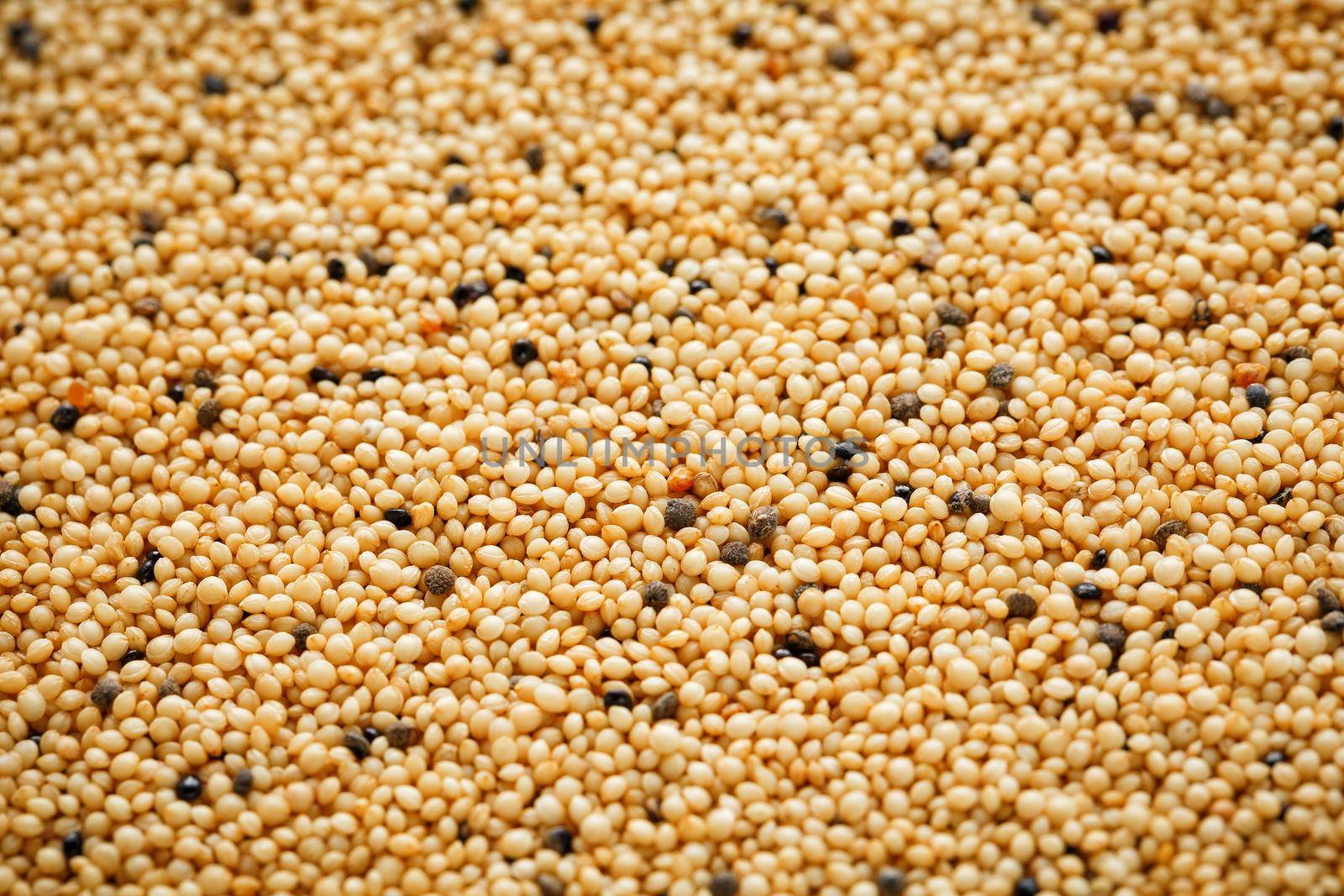 Jasmine brown rice closeup. Organic grain texture.