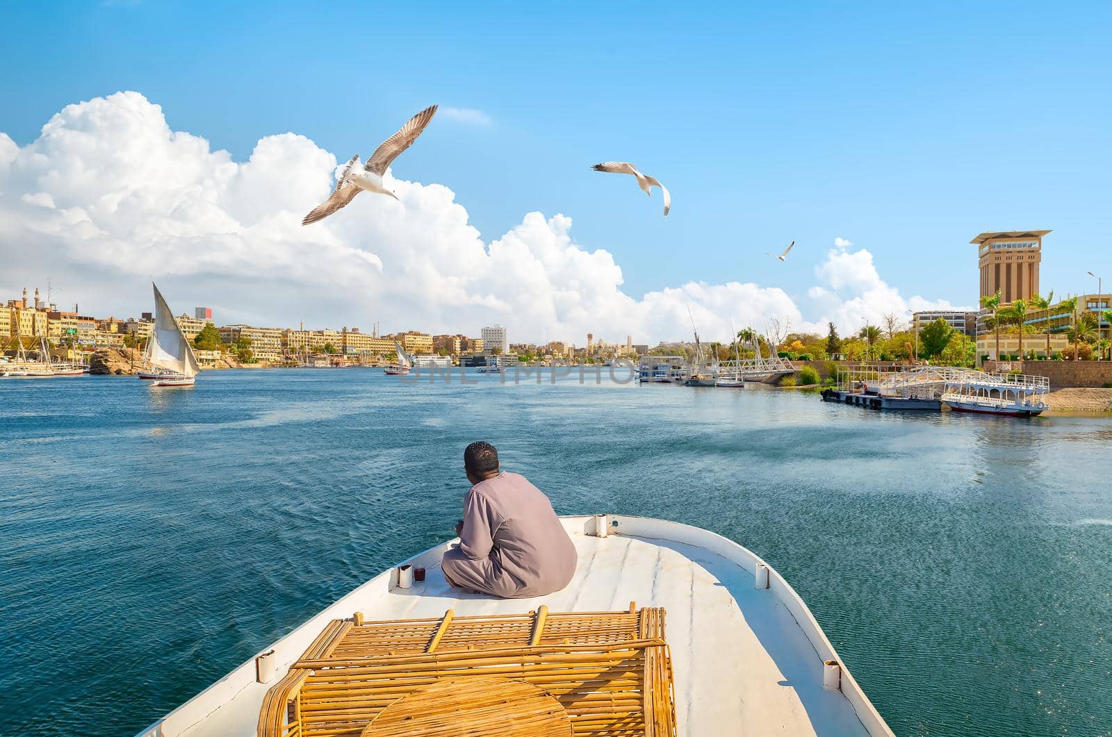 View of the Great Nile in Aswan