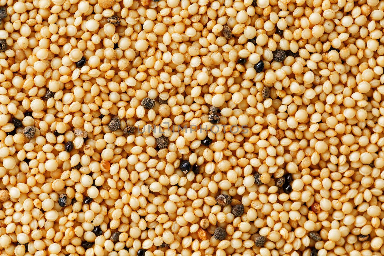 Jasmine brown rice closeup. Organic grain texture by AlexGrec