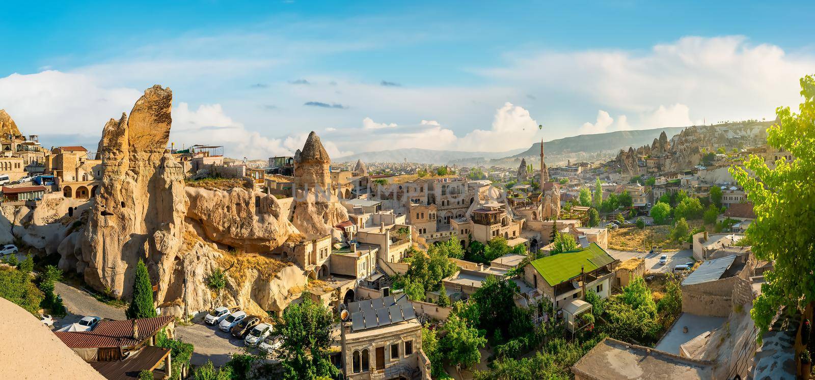 Rocks in Cappadocia at sunrise in Turkey