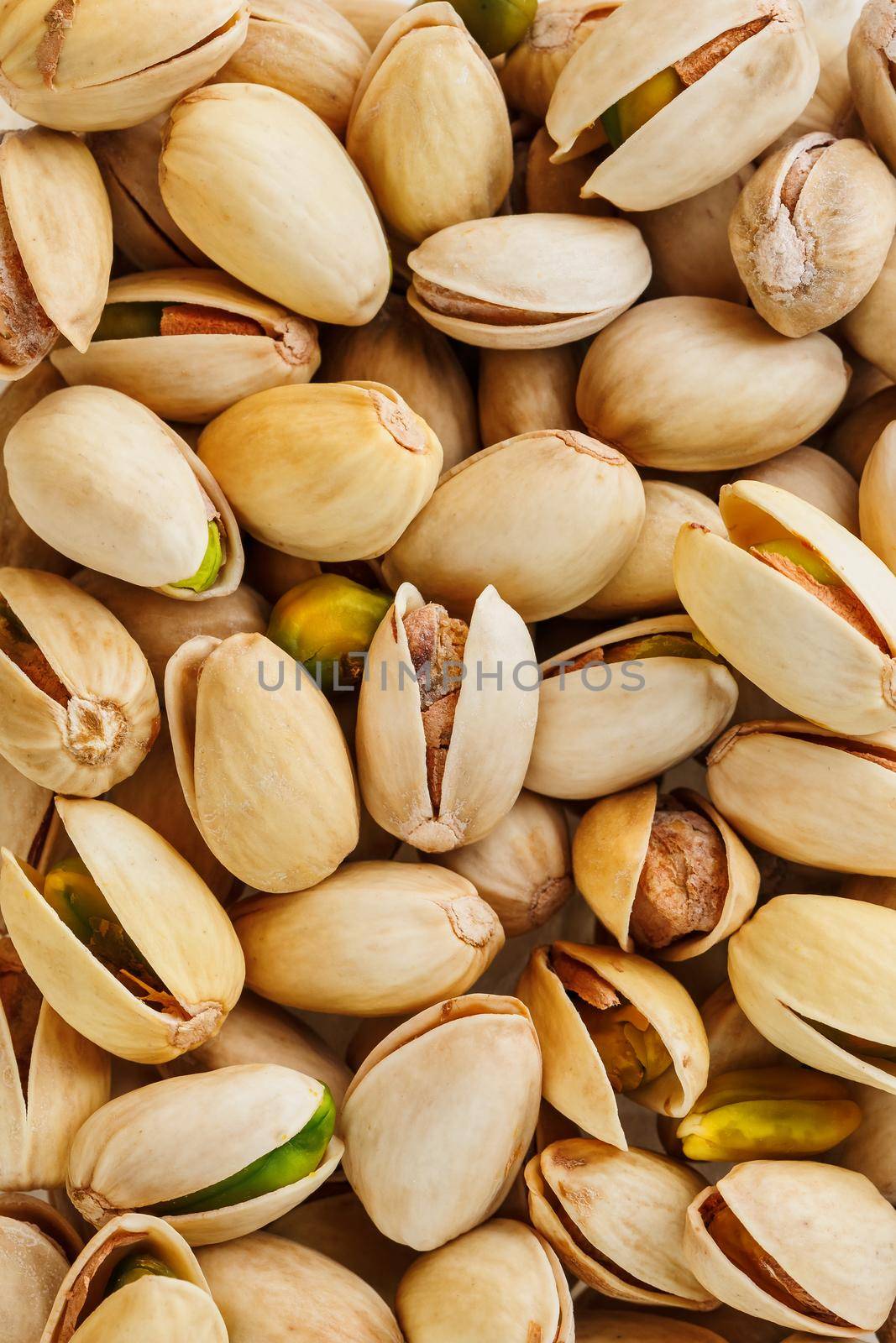 Pistachio texture. Nuts. Green fresh pistachios as texture. by AlexGrec