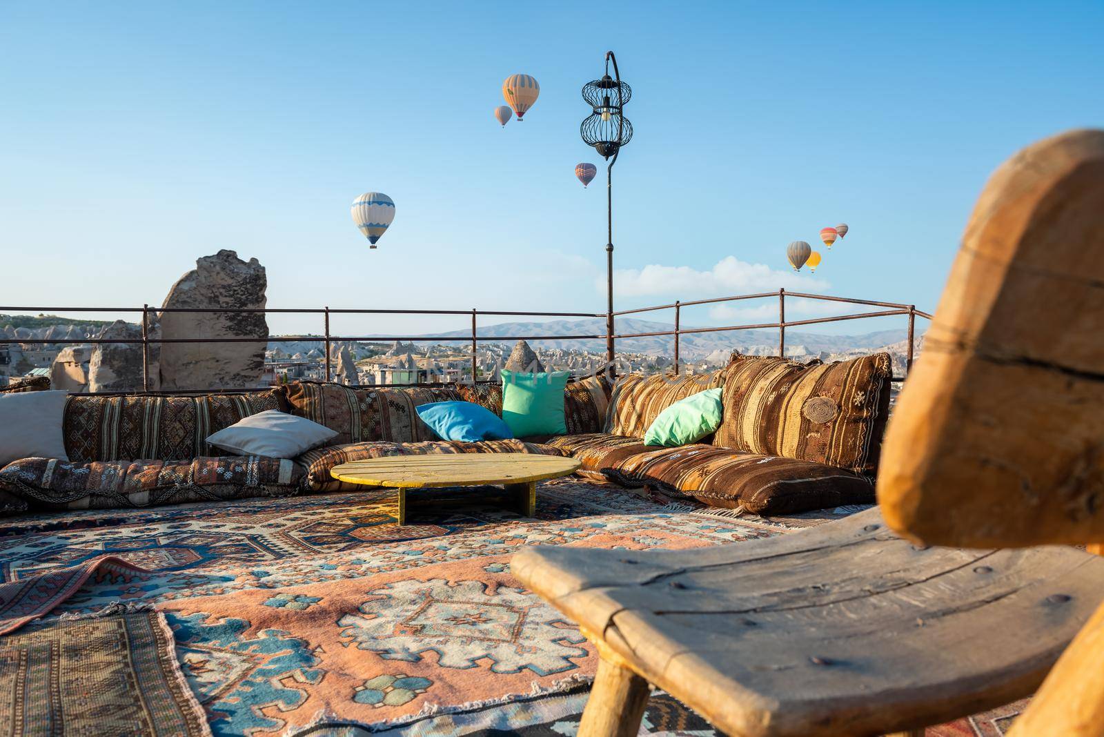 View from the cafe terrace in Cappadocia