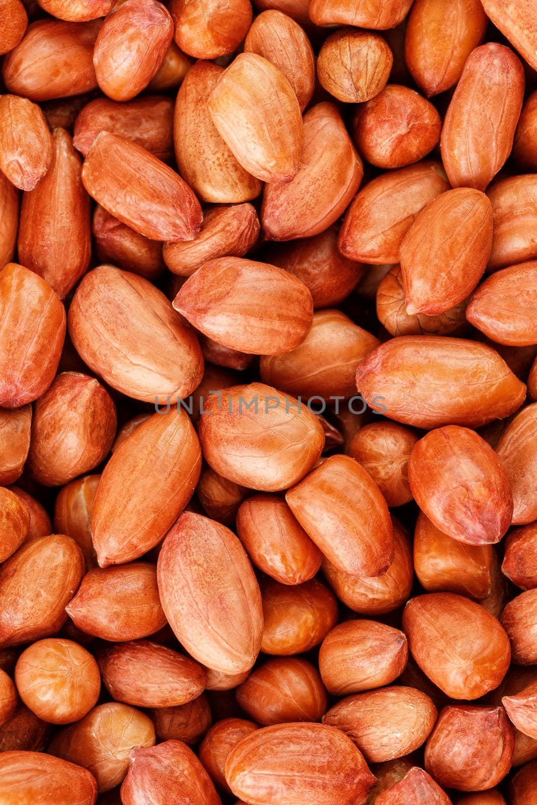 Peanuts, for background or textures, uncleaned inshell peanuts. Peeled peanut on well peanuts