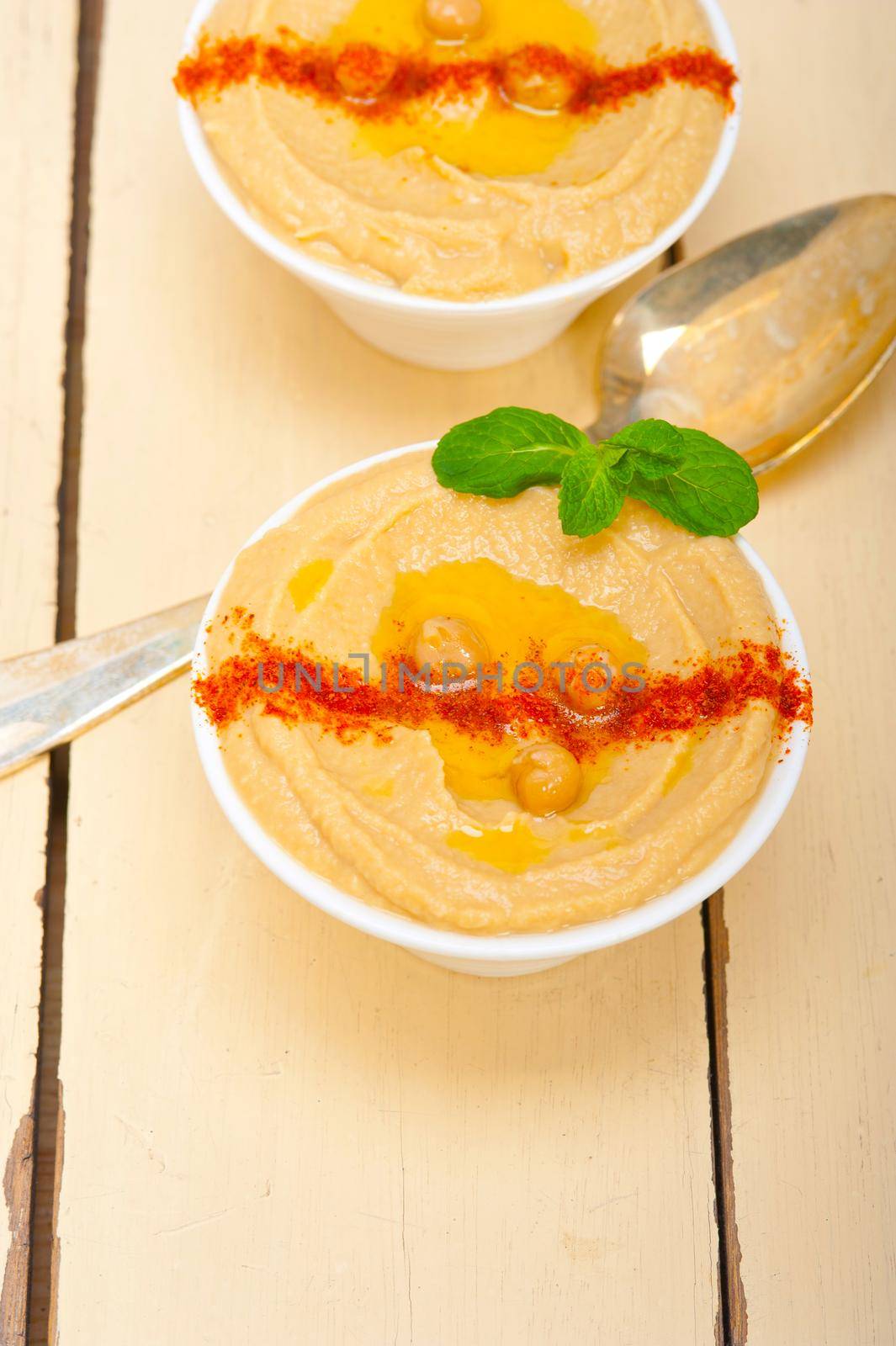 Hummus with mint on top by keko64