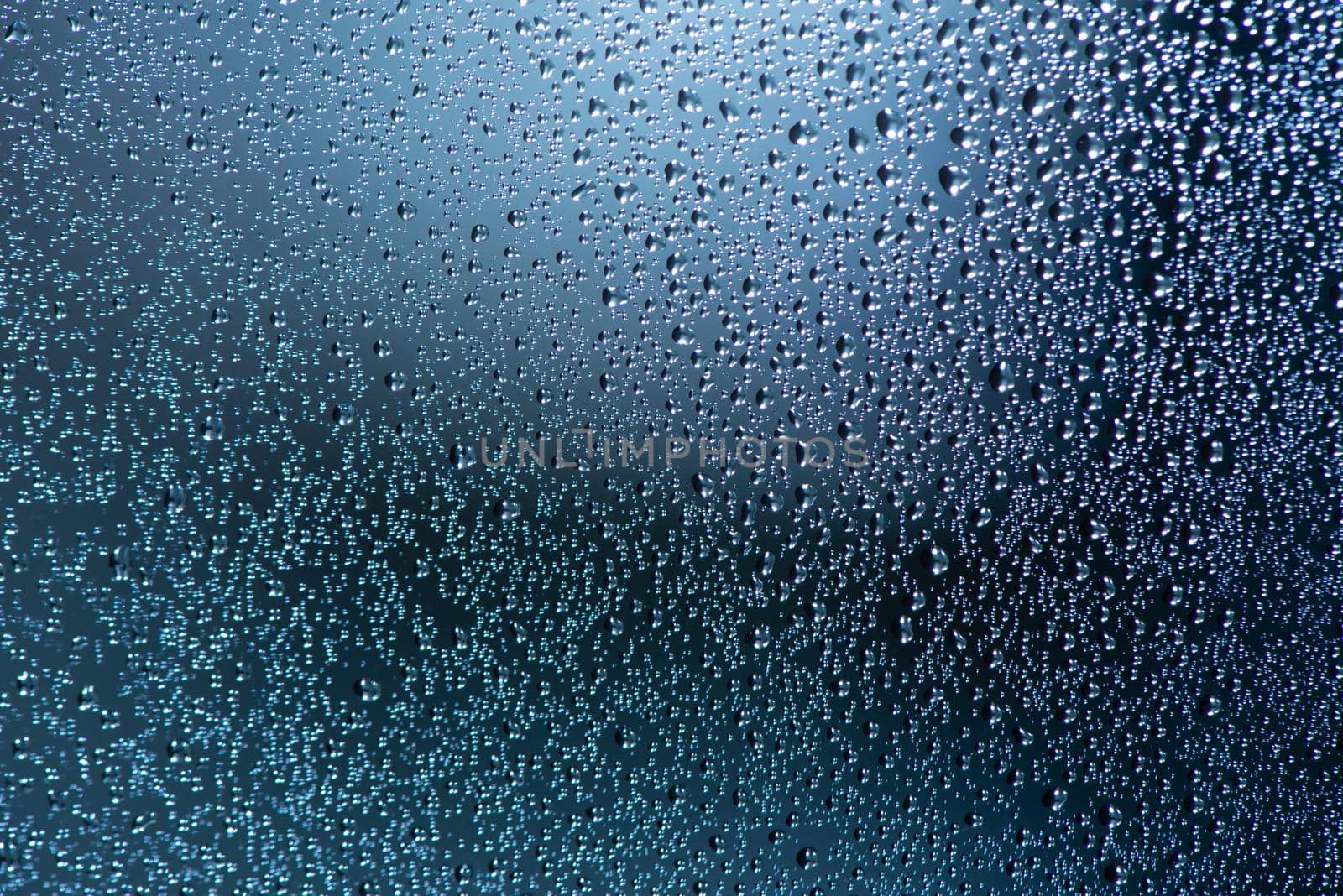 Water drops on window glass.