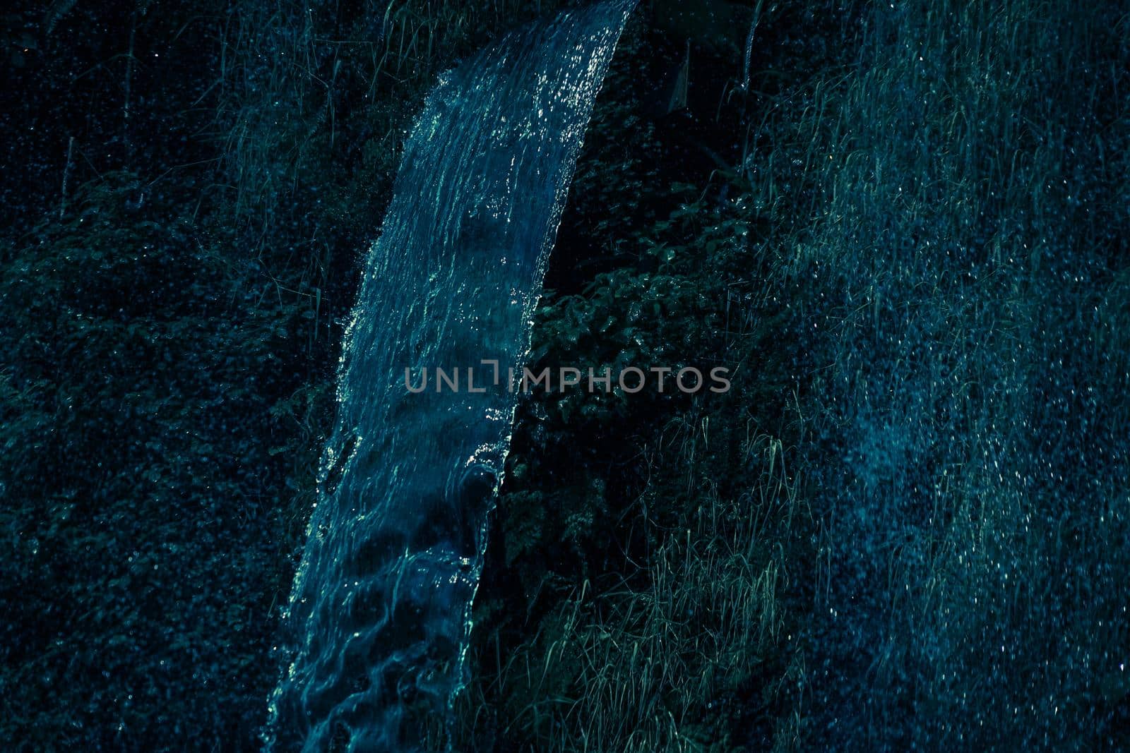 A waterfall in a jungle. Shooting Location: Singapore